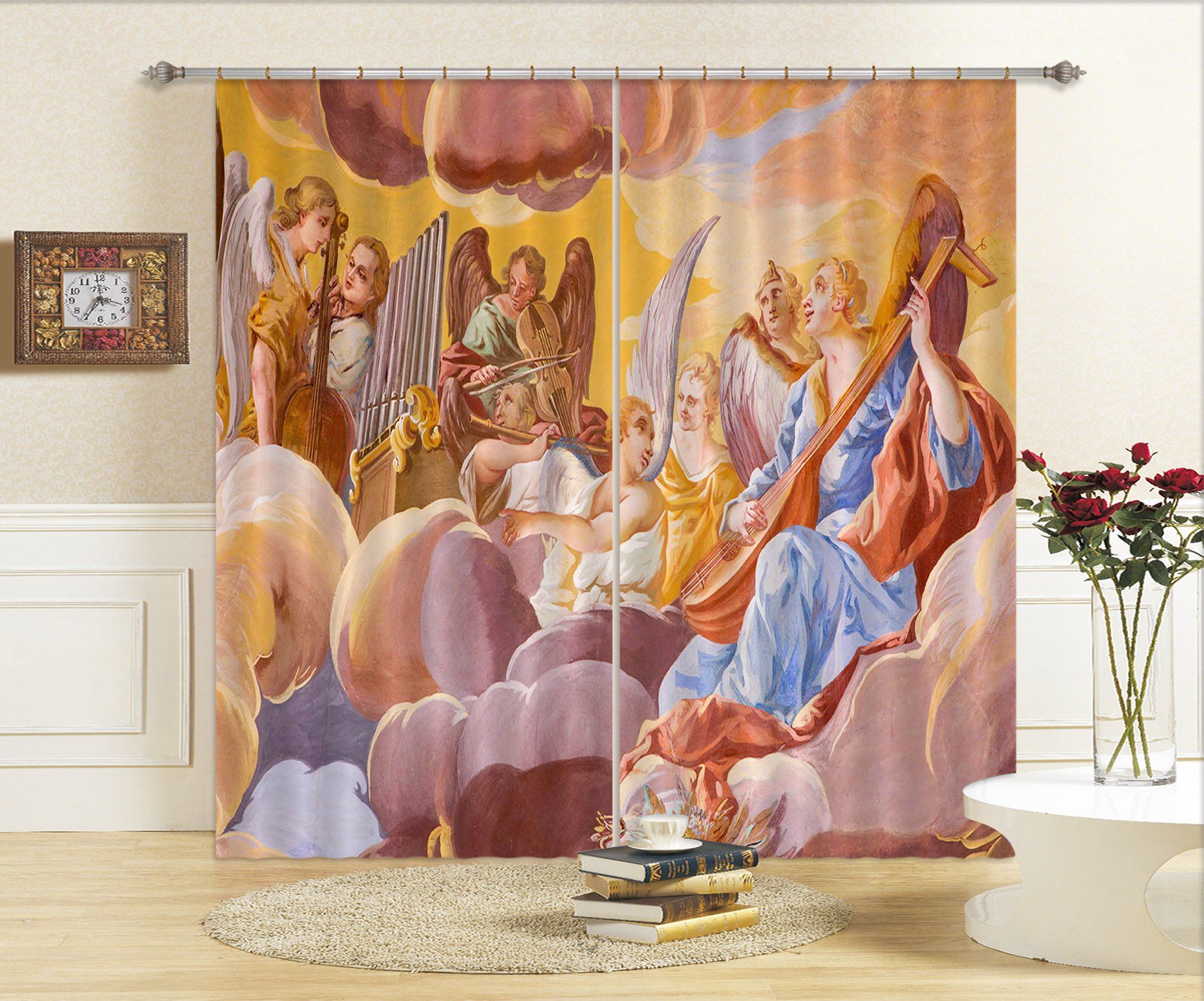 3D Playing Songs 016 Curtains Drapes Curtains AJ Creativity Home