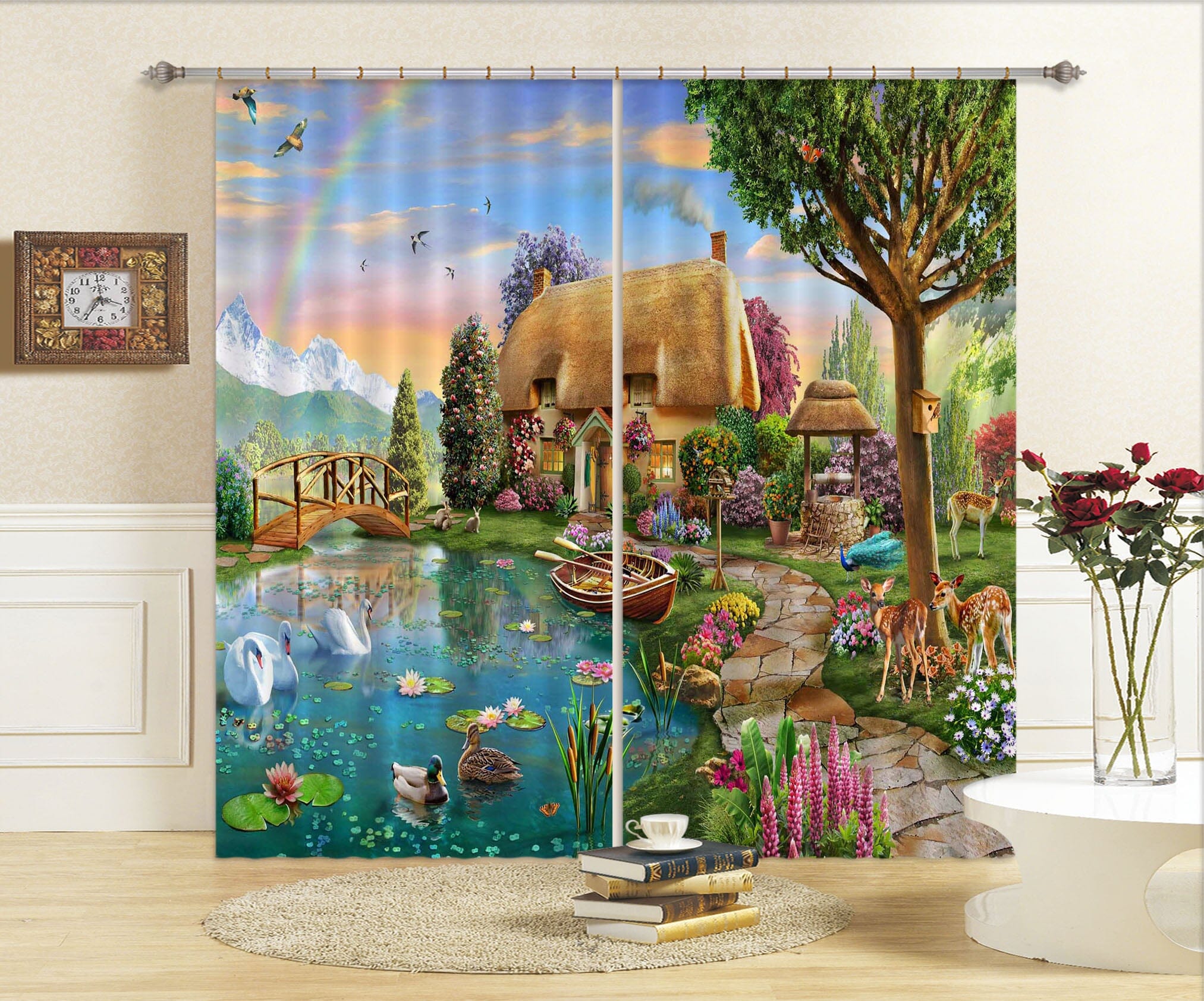 3D Spring Village 066 Adrian Chesterman Curtain Curtains Drapes Curtains AJ Creativity Home