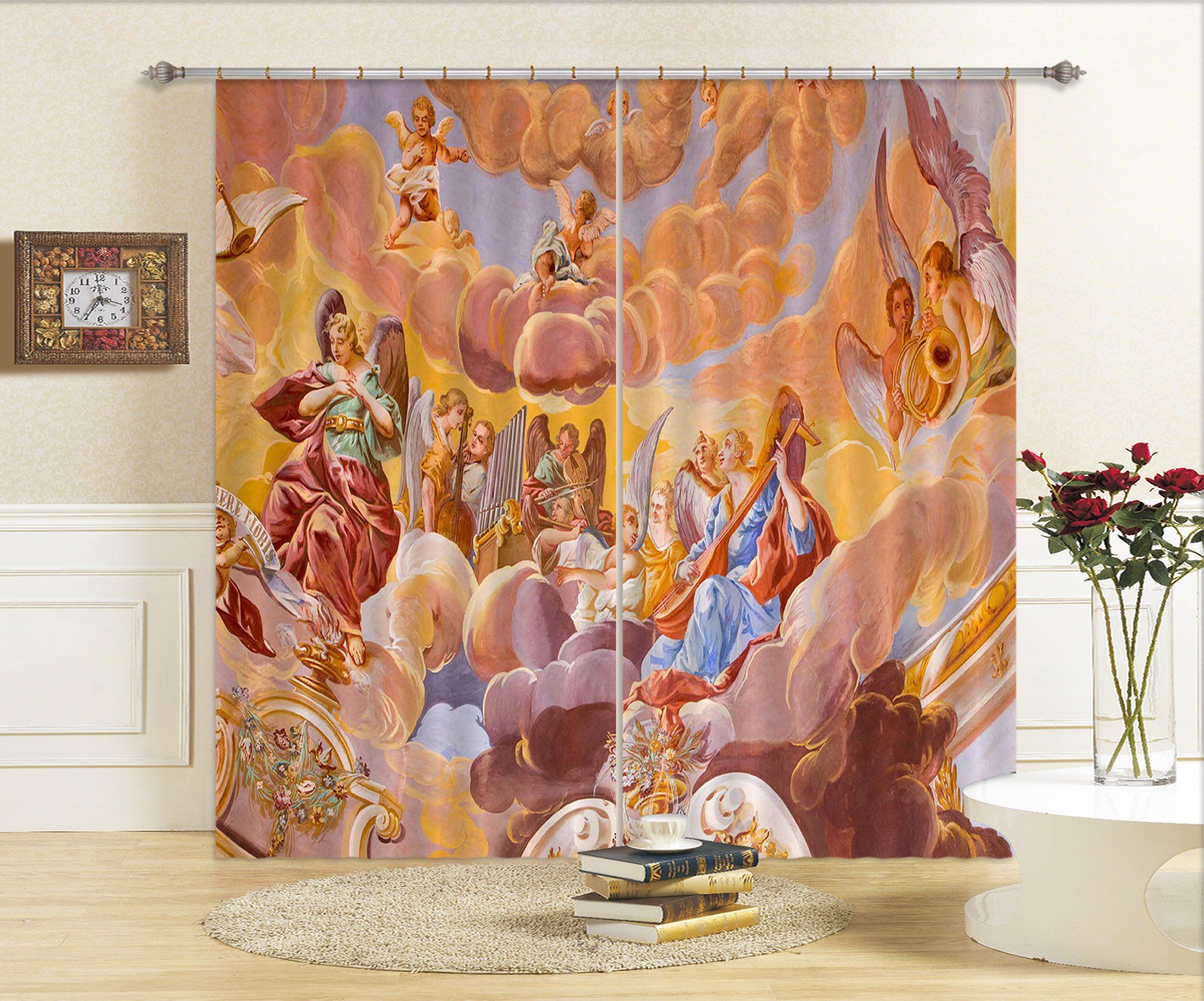 3D Playing Music 014 Curtains Drapes Curtains AJ Creativity Home
