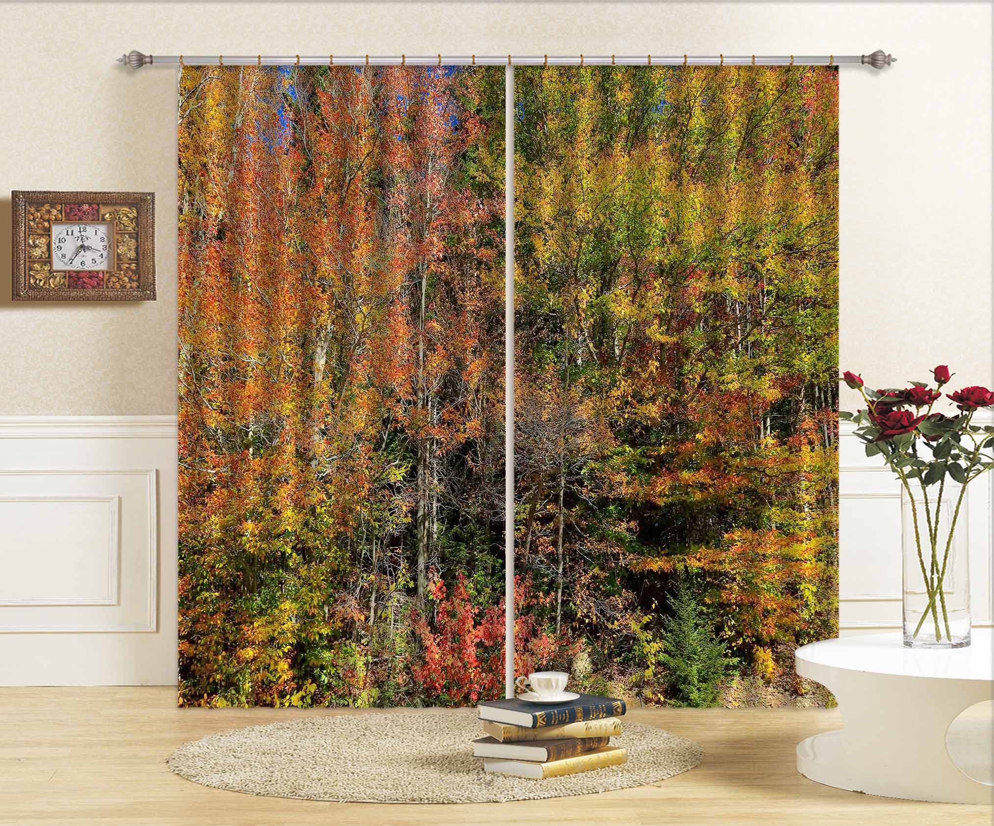 3D Roadside Foliage 61237 Kathy Barefield Curtain Curtains Drapes