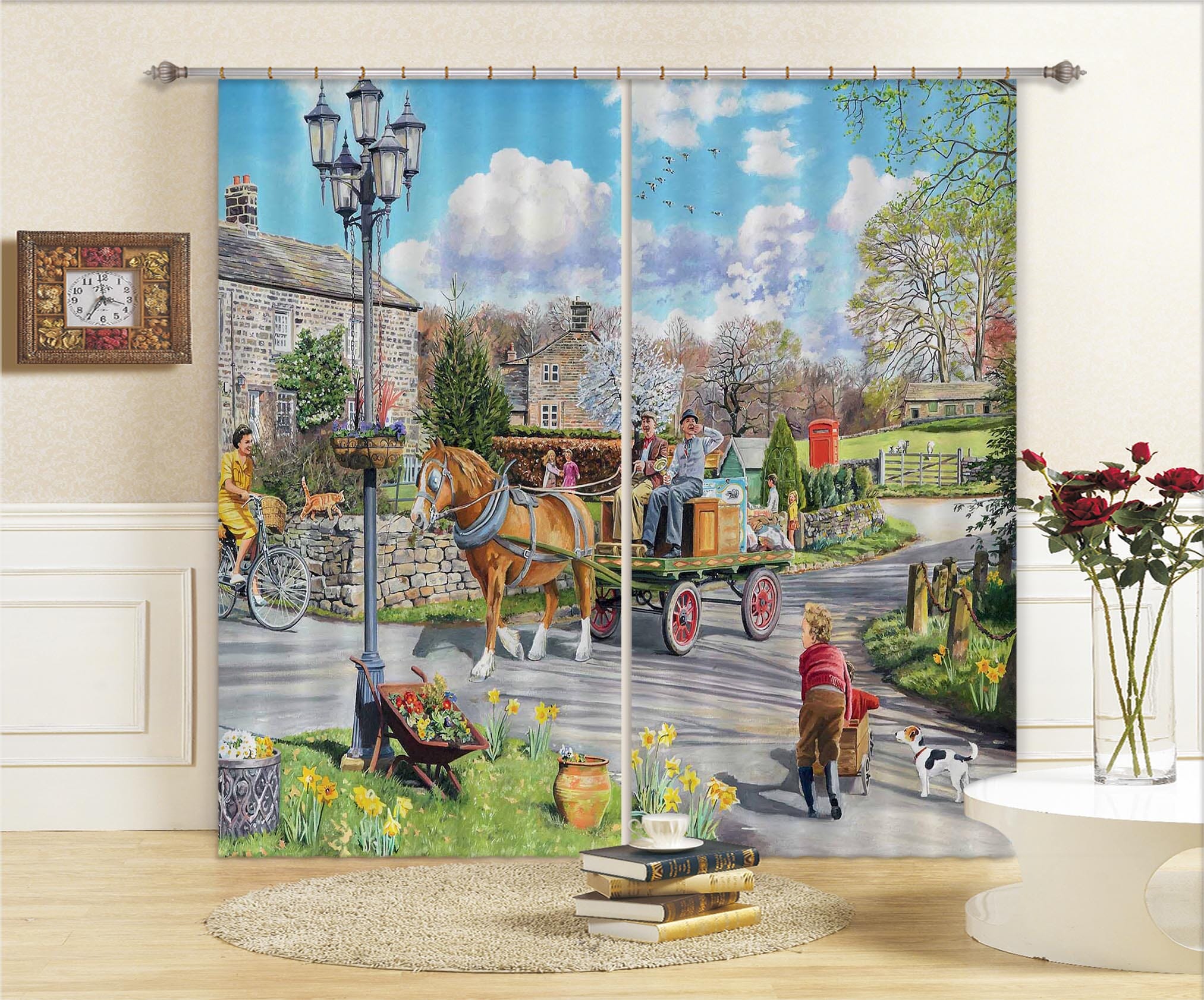 3D Carriage 088 Trevor Mitchell Curtain Curtains Drapes Curtains AJ Creativity Home
