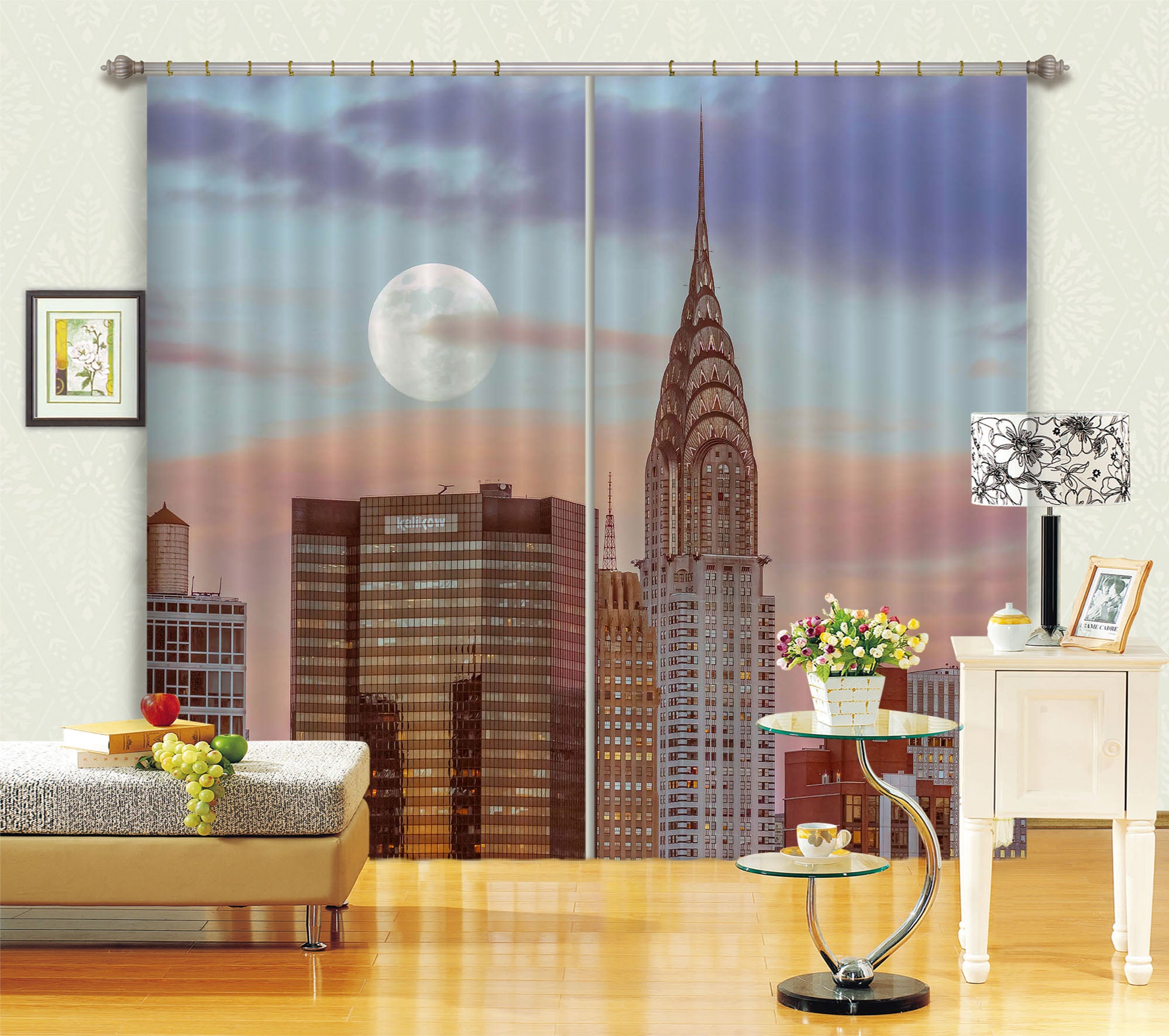 3D City Tower 6320 Assaf Frank Curtain Curtains Drapes