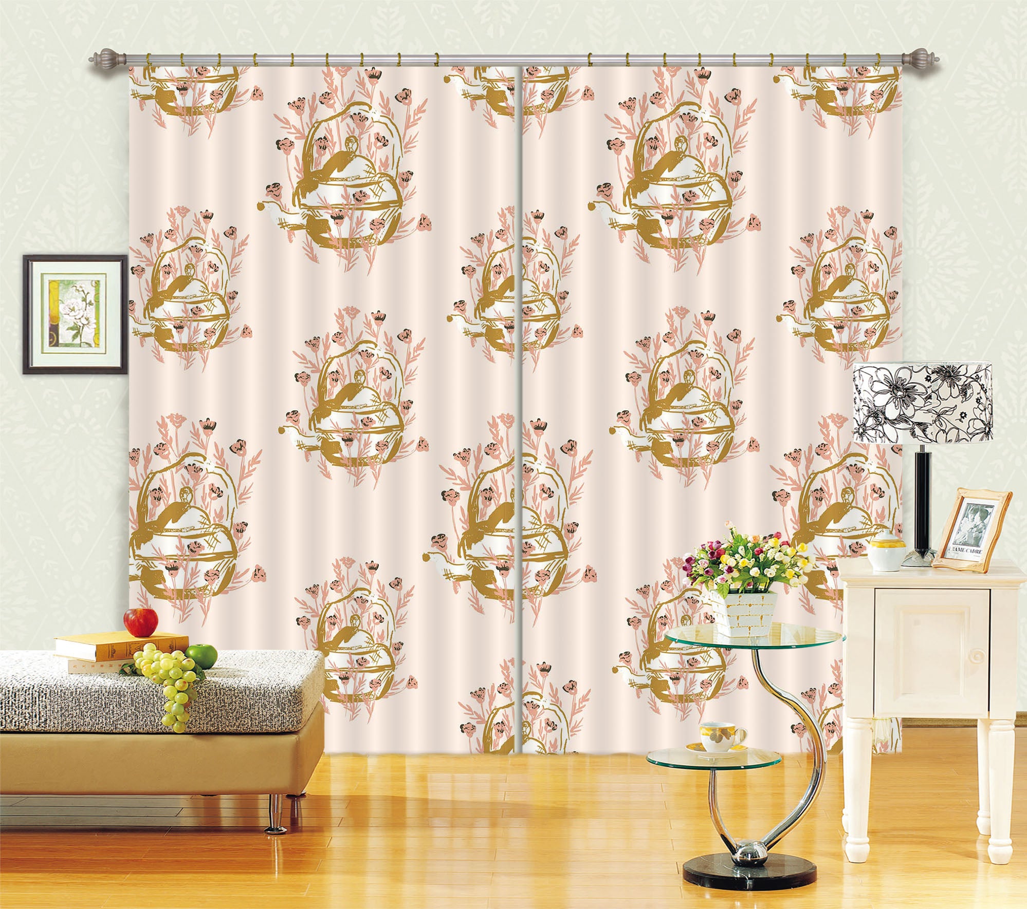 3D Flower Texture 037 Kashmira Jayaprakash Curtain Curtains Drapes