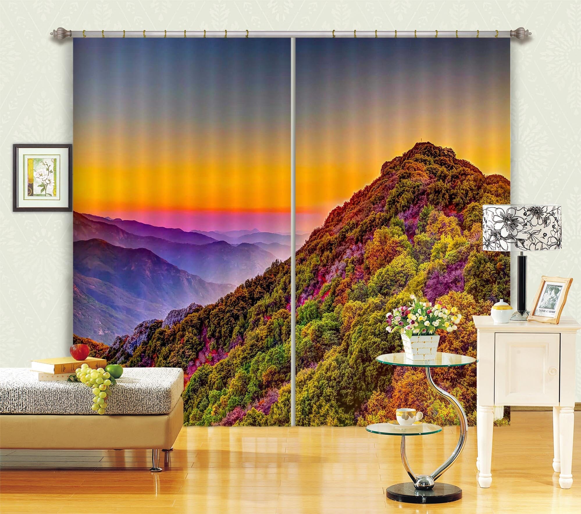 3D Deep Mountain 850 Curtains Drapes Wallpaper AJ Wallpaper