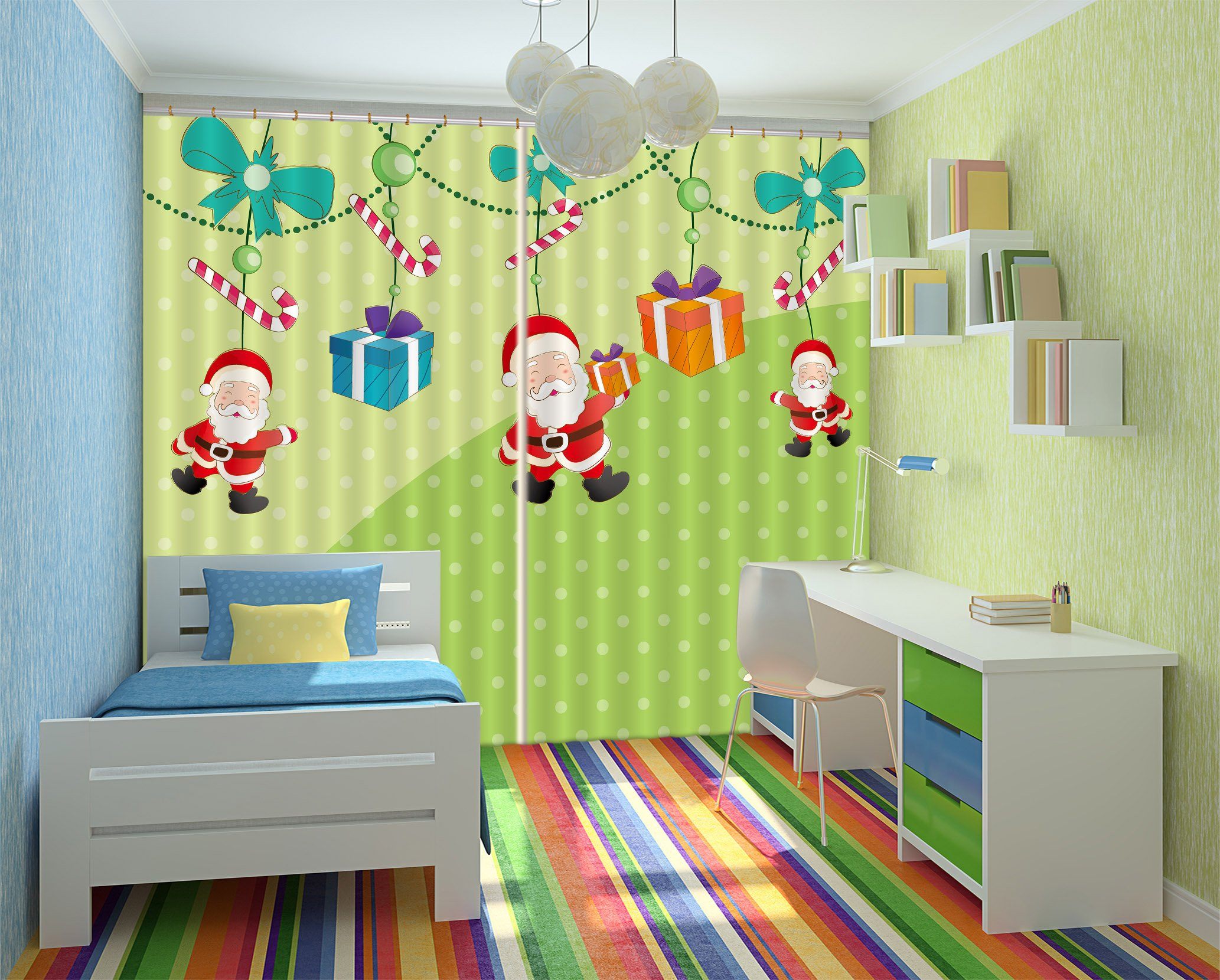 3D Hanging Ornament Gift 79 Curtains Drapes Curtains AJ Creativity Home