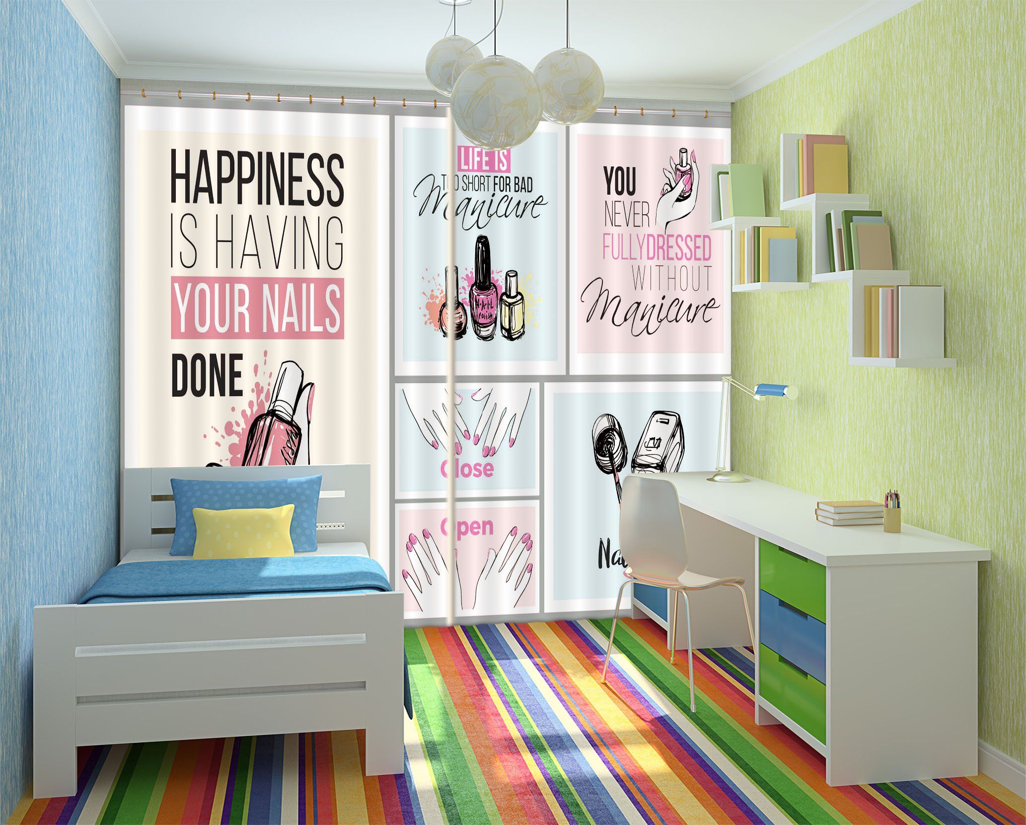 3D Beauty Store 116 Curtains Drapes Wallpaper AJ Wallpaper