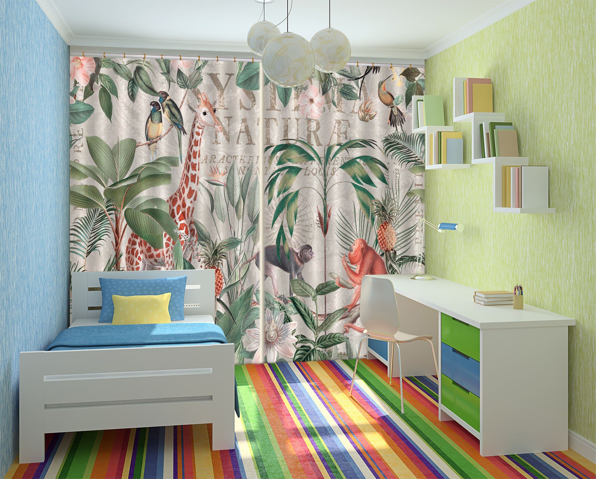 3D Animal Home 077 Andrea haase Curtain Curtains Drapes Curtains AJ Creativity Home