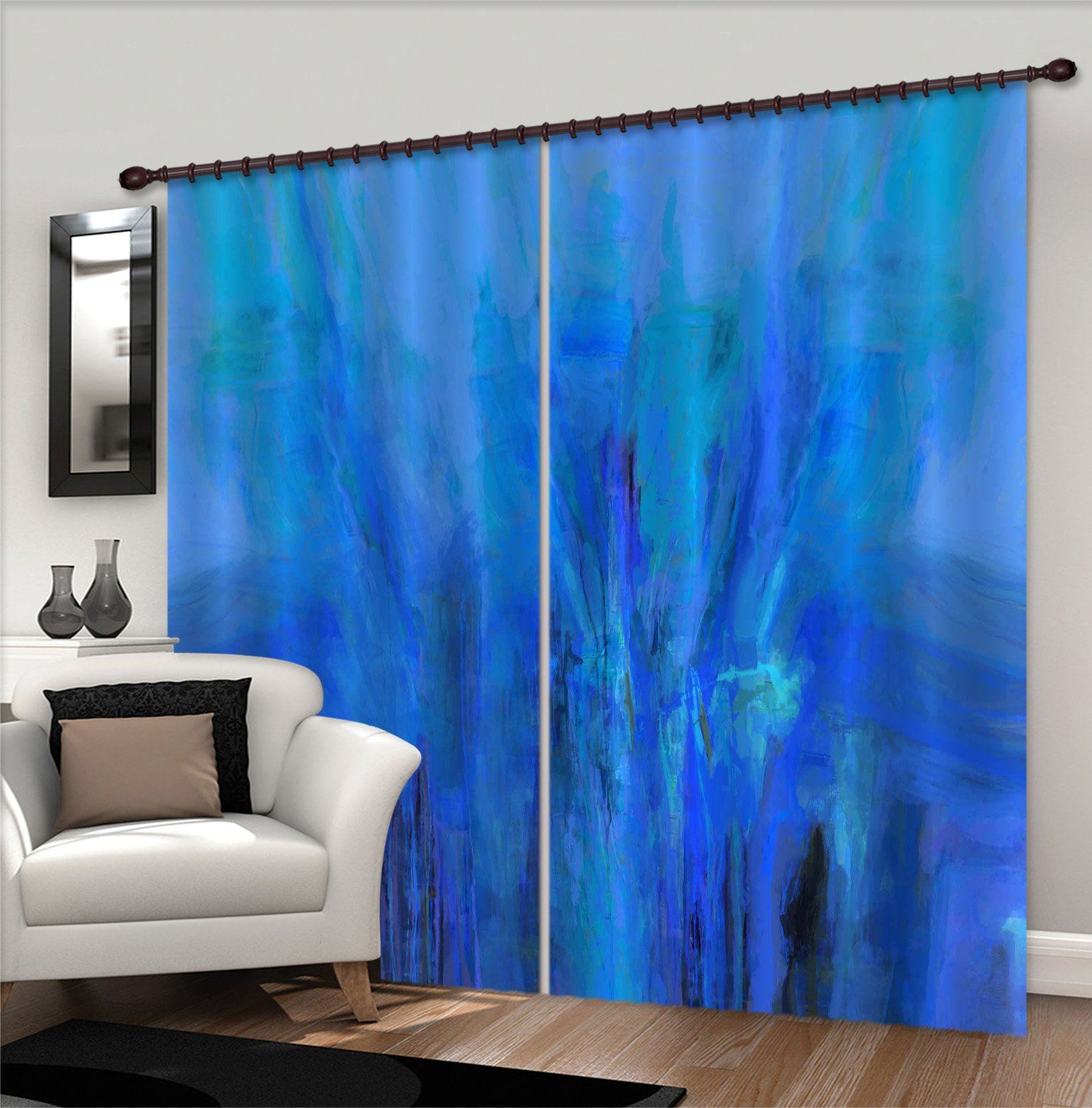 3D Blue Dream 061 Michael Tienhaara Curtain Curtains Drapes Curtains AJ Creativity Home