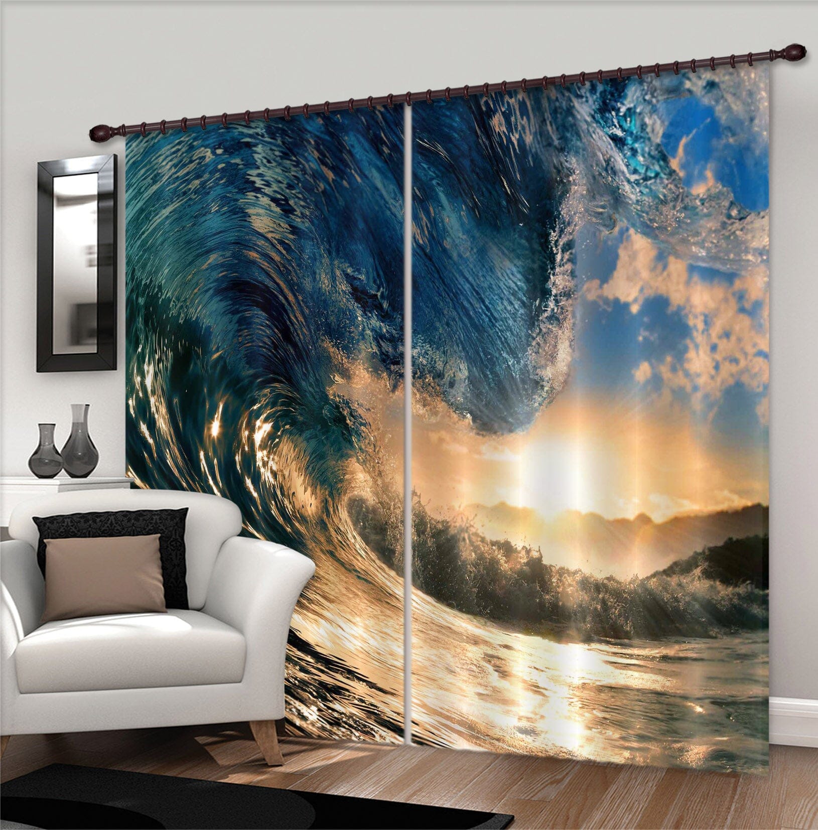 3D Giant Wave 755 Curtains Drapes Wallpaper AJ Wallpaper