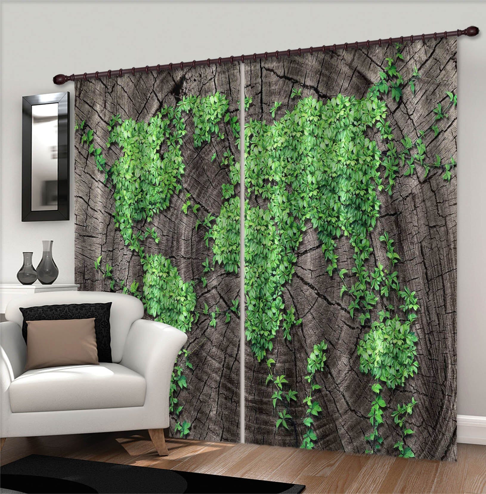 3D Green Forest 719 Curtains Drapes Wallpaper AJ Wallpaper