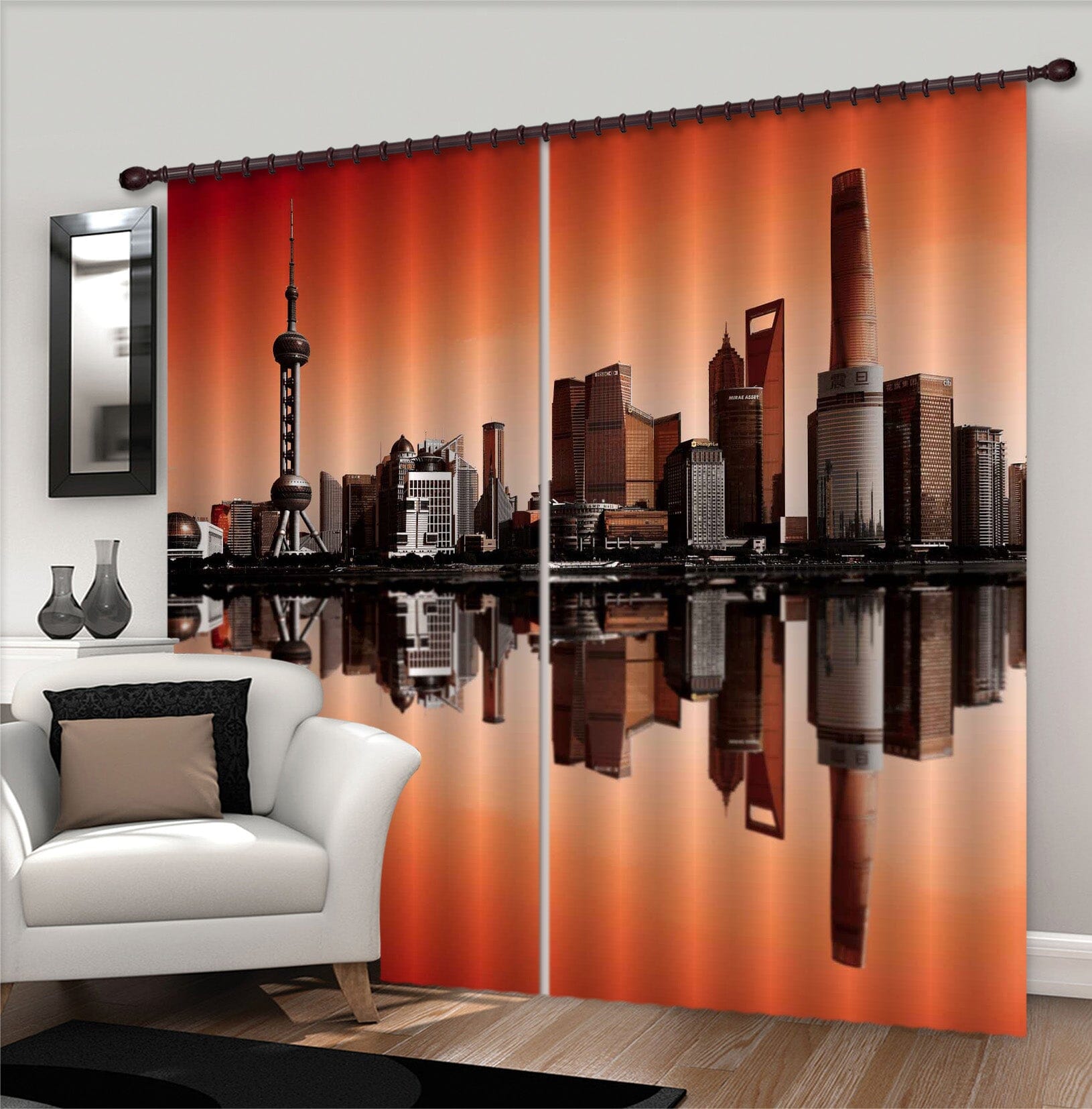 3D Waterside City 068 Marco Carmassi Curtain Curtains Drapes Curtains AJ Creativity Home