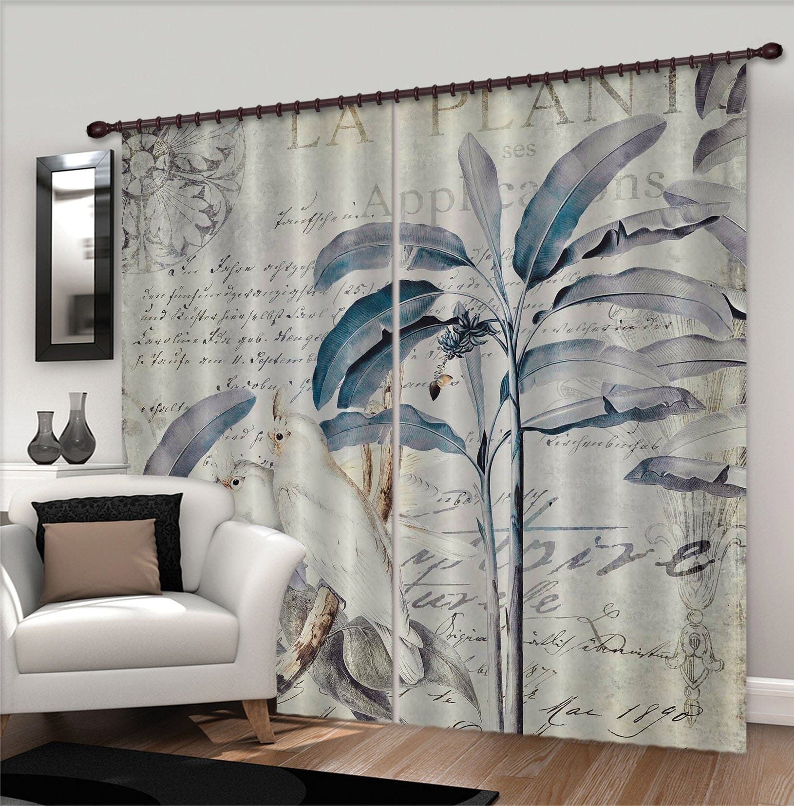 3D White Bird 071 Andrea haase Curtain Curtains Drapes Curtains AJ Creativity Home