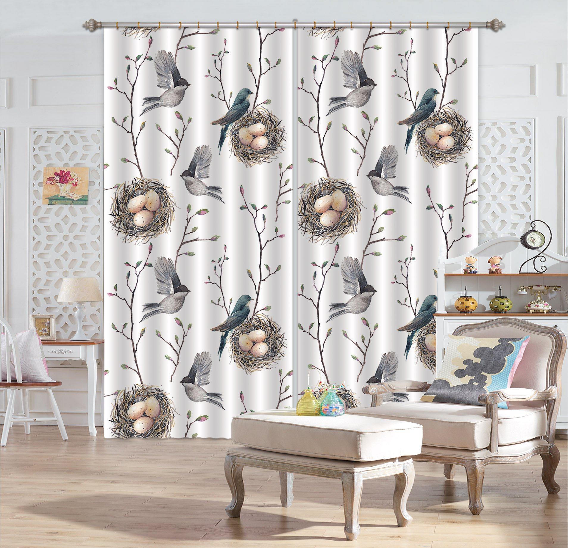 3D Birds Eggs 574 Curtains Drapes Wallpaper AJ Wallpaper