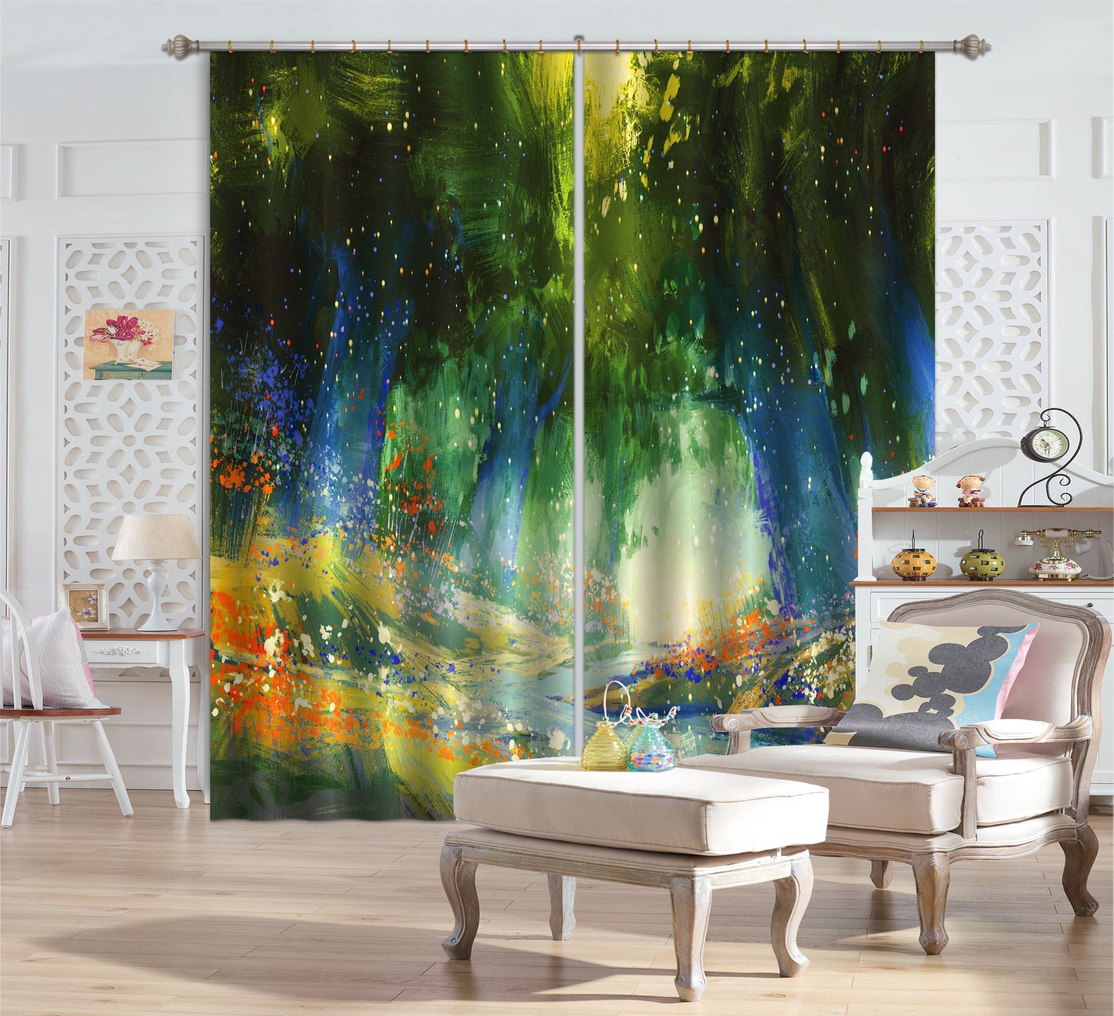 3D Oil Painting Trees 770 Curtains Drapes Wallpaper AJ Wallpaper