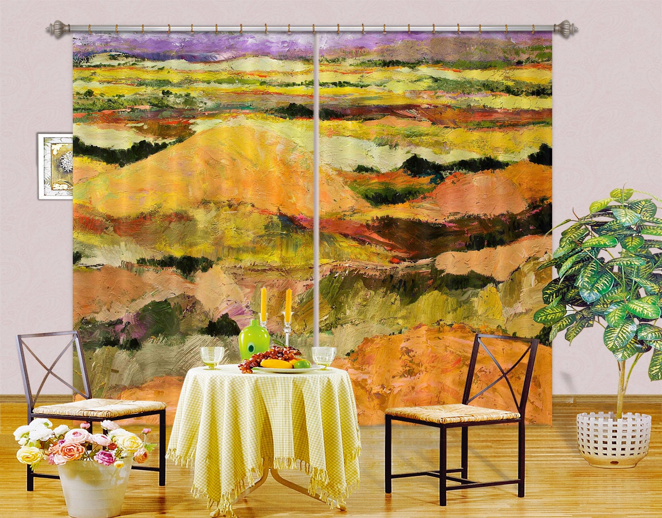 3D Golden Field 110 Allan P. Friedlander Curtain Curtains Drapes Curtains AJ Creativity Home