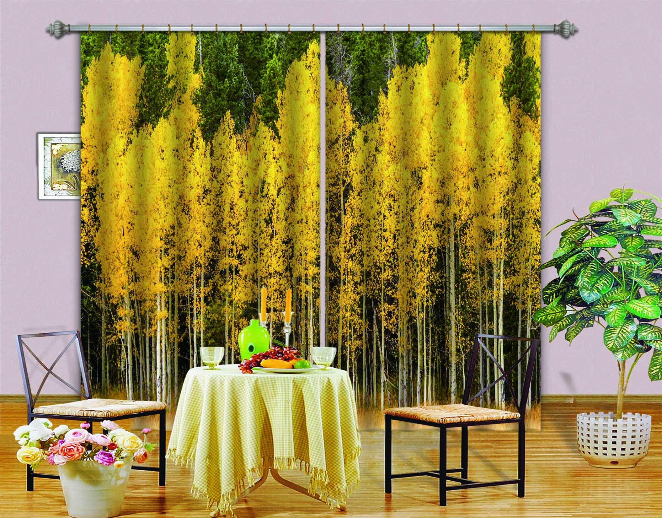 3D Forest Straight Trees 752 Curtains Drapes Wallpaper AJ Wallpaper