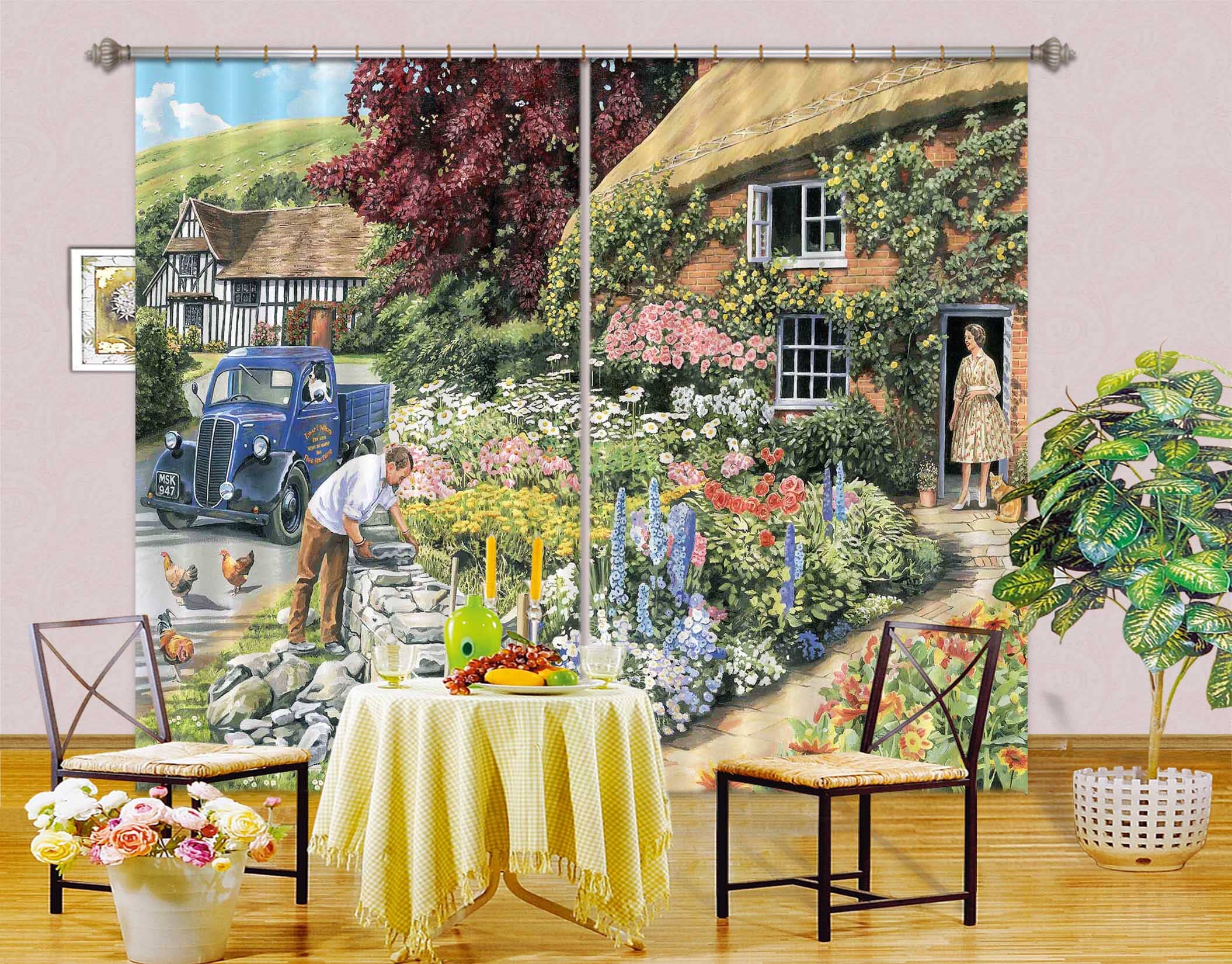 3D Drystone Walling 062 Trevor Mitchell Curtain Curtains Drapes Curtains AJ Creativity Home