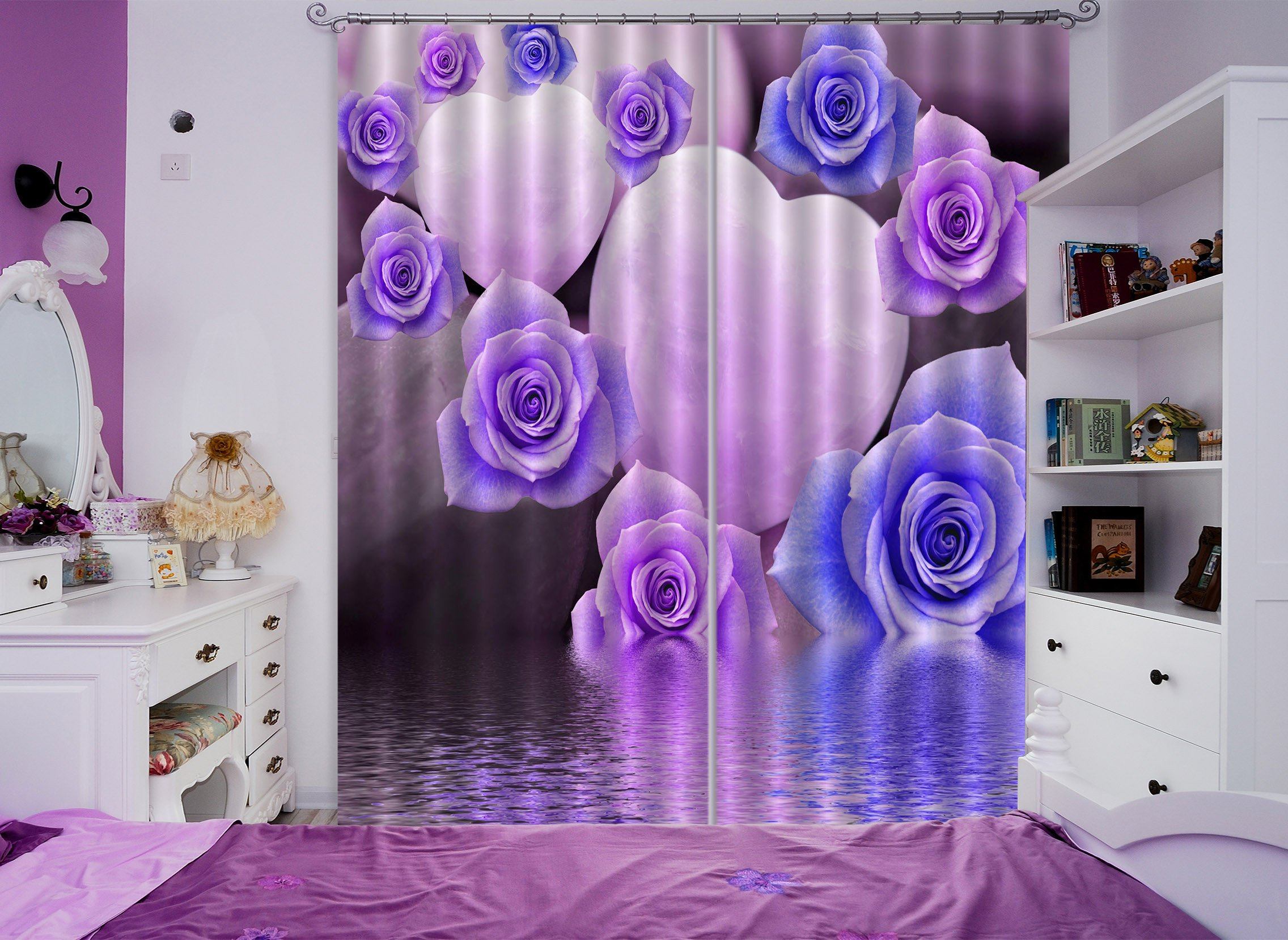 3D Flowers Stones 149 Curtains Drapes Wallpaper AJ Wallpaper
