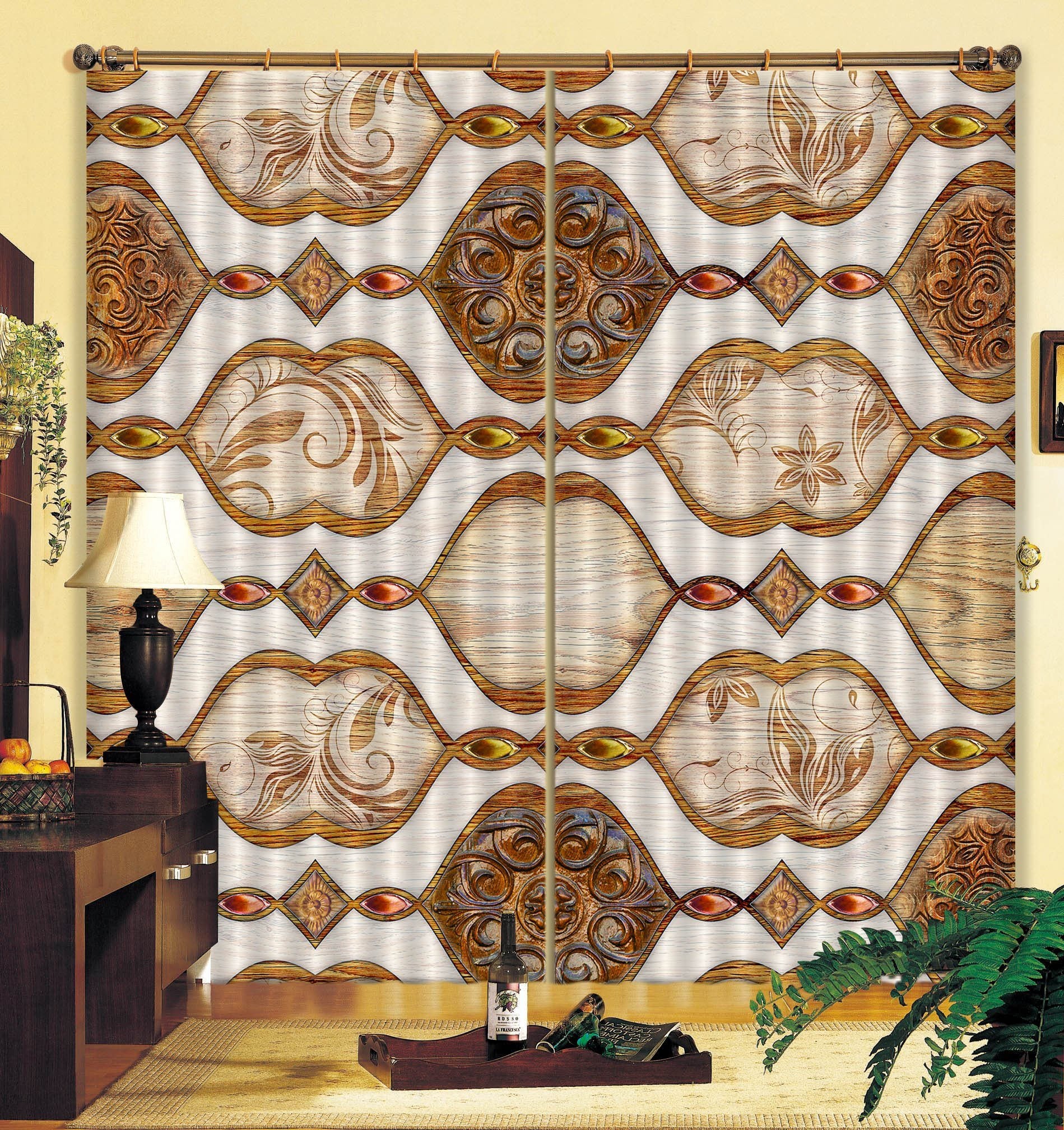 3D Mouth Type Pattern 36 Curtains Drapes Curtains AJ Creativity Home