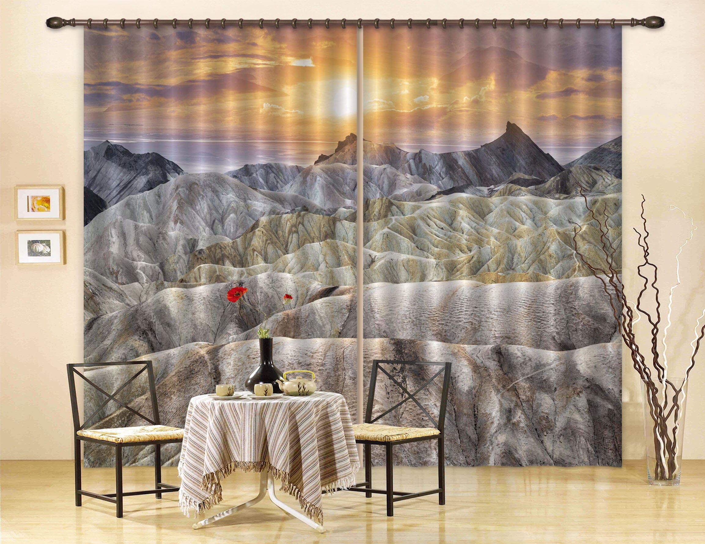 3D White Mountain Peak 196 Marco Carmassi Curtain Curtains Drapes Curtains AJ Creativity Home