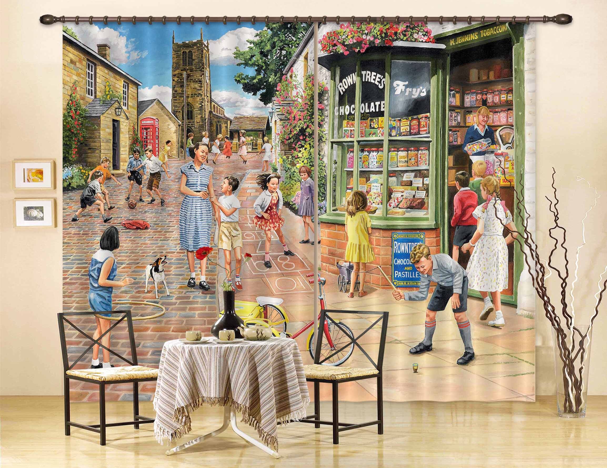 3D The Sweet Shop 108 Trevor Mitchell Curtain Curtains Drapes Curtains AJ Creativity Home