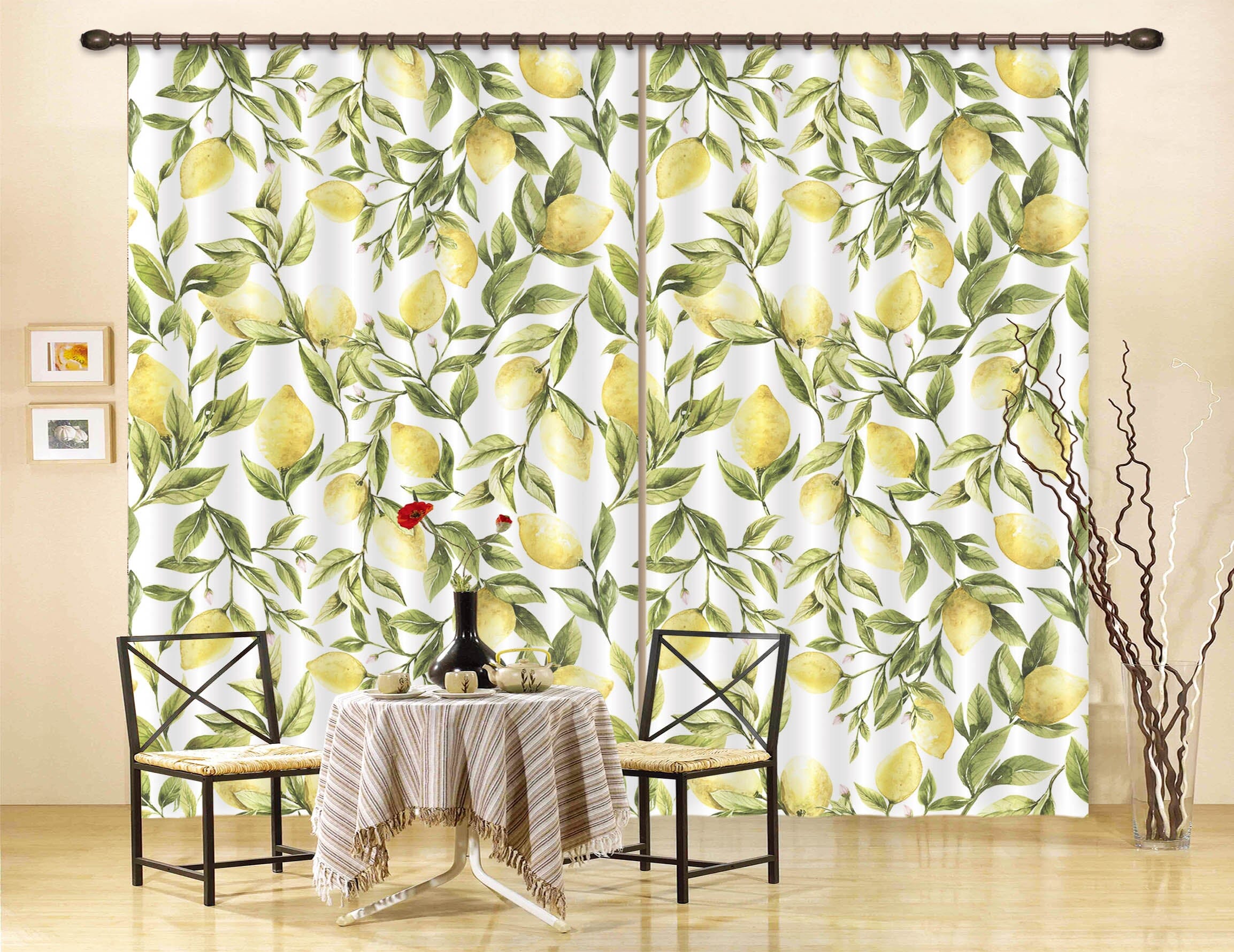 3D Fruit Lemon 227 Uta Naumann Curtain Curtains Drapes Curtains AJ Creativity Home