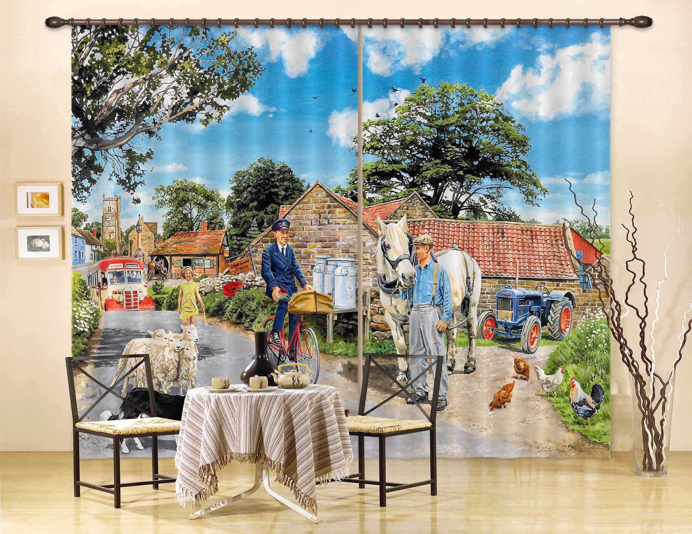 3D Post For The Farm 087 Trevor Mitchell Curtain Curtains Drapes Curtains AJ Creativity Home