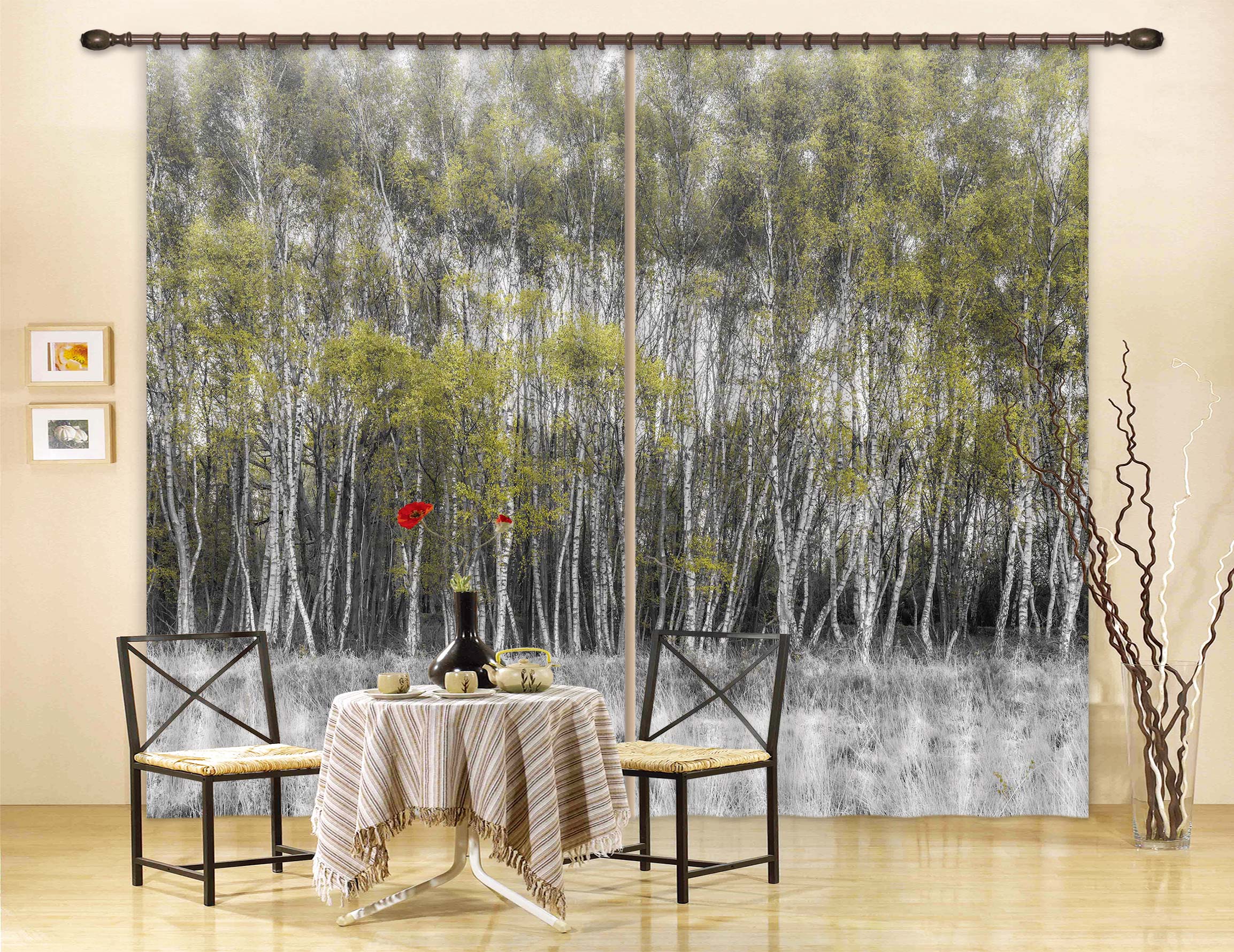 3D Forest Grass 055 Assaf Frank Curtain Curtains Drapes