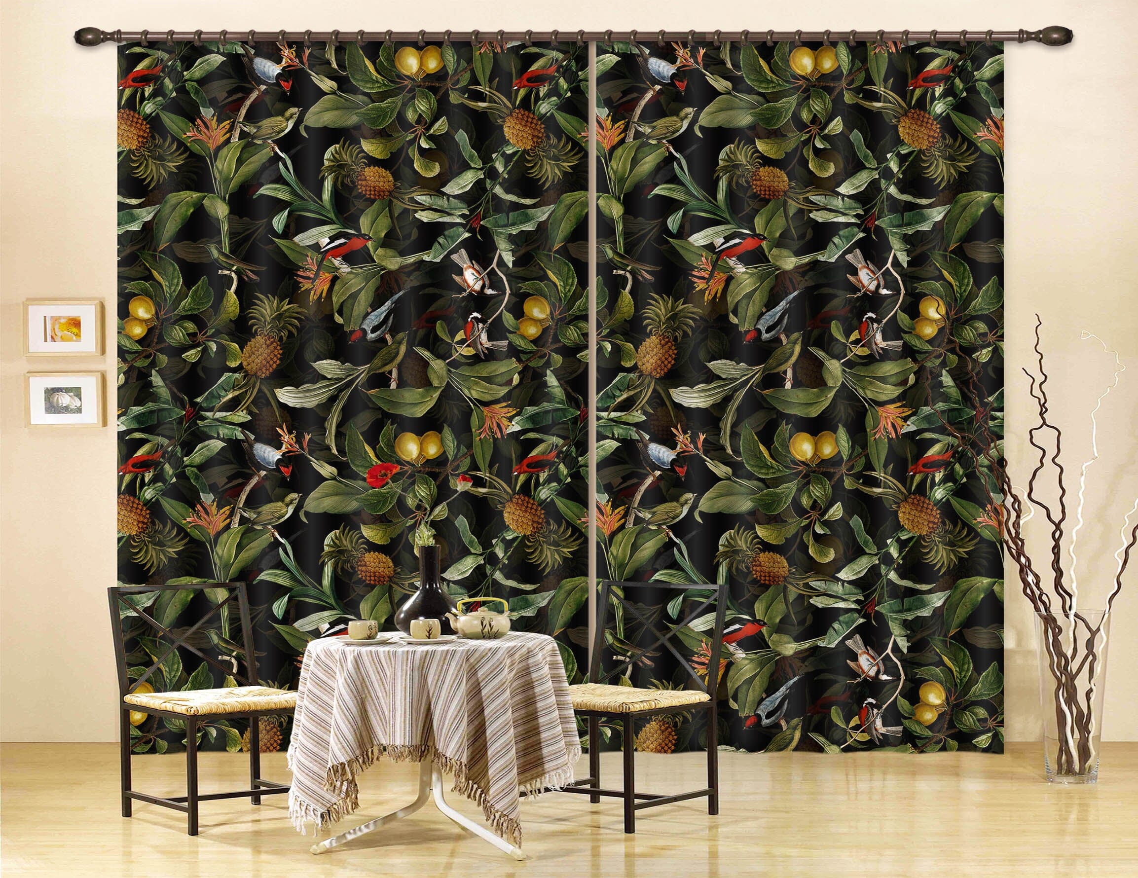 3D Lush Foliage 123 Uta Naumann Curtain Curtains Drapes Curtains AJ Creativity Home