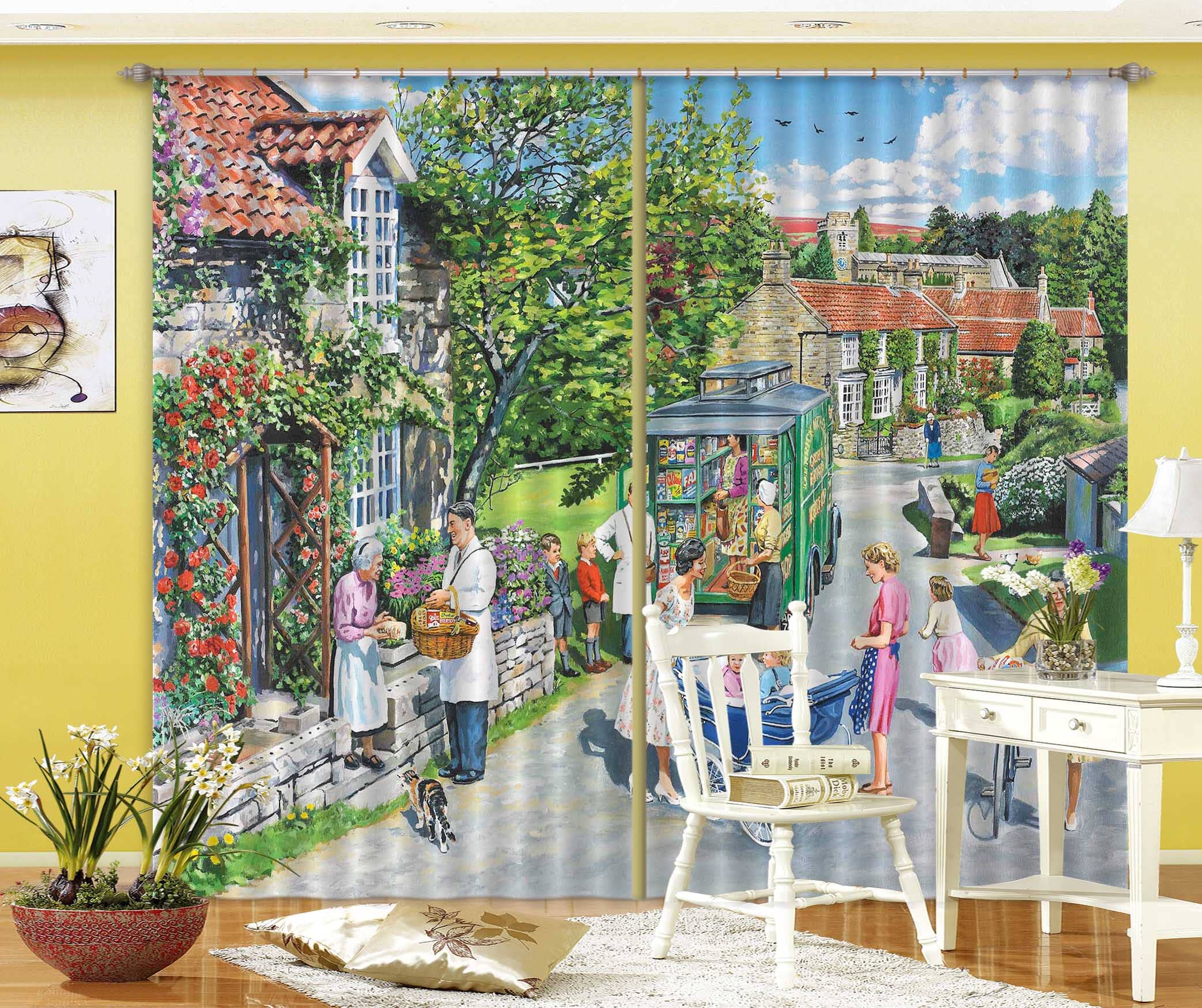 3D The Mobile Shop 101 Trevor Mitchell Curtain Curtains Drapes Curtains AJ Creativity Home