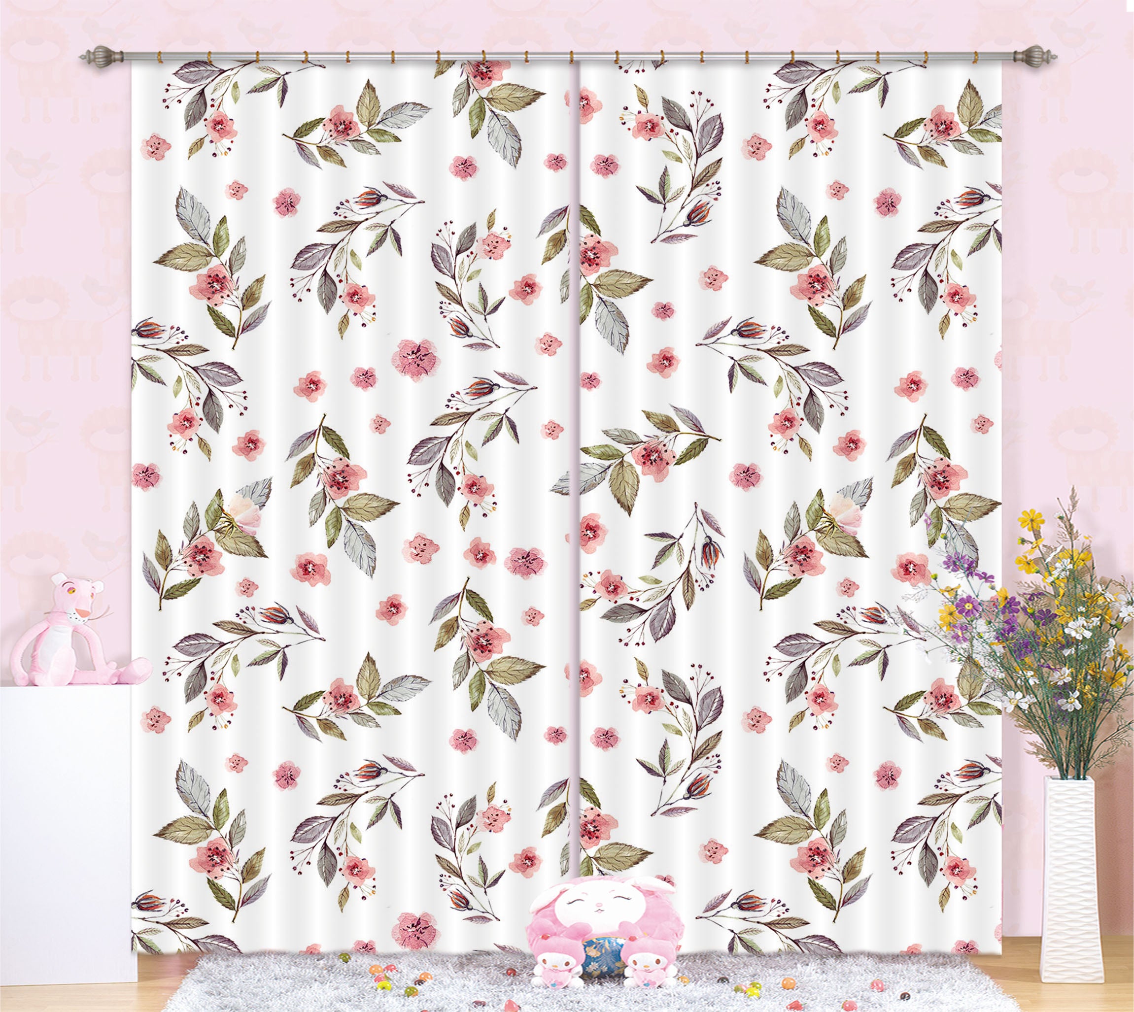 3D Red Plum 145 Uta Naumann Curtain Curtains Drapes