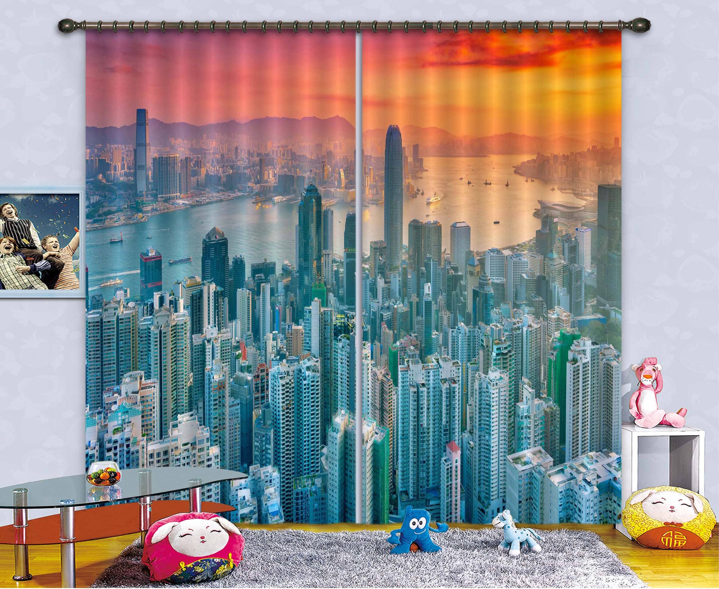 3D Overlook The City 105 Marco Carmassi Curtain Curtains Drapes Curtains AJ Creativity Home