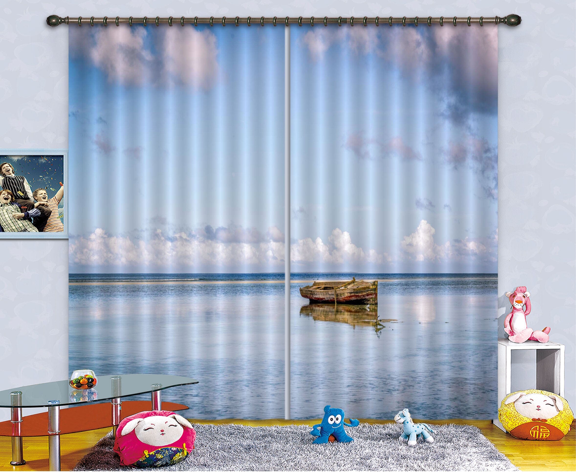 3D Crystal Clear Water 111 Marco Carmassi Curtain Curtains Drapes Curtains AJ Creativity Home