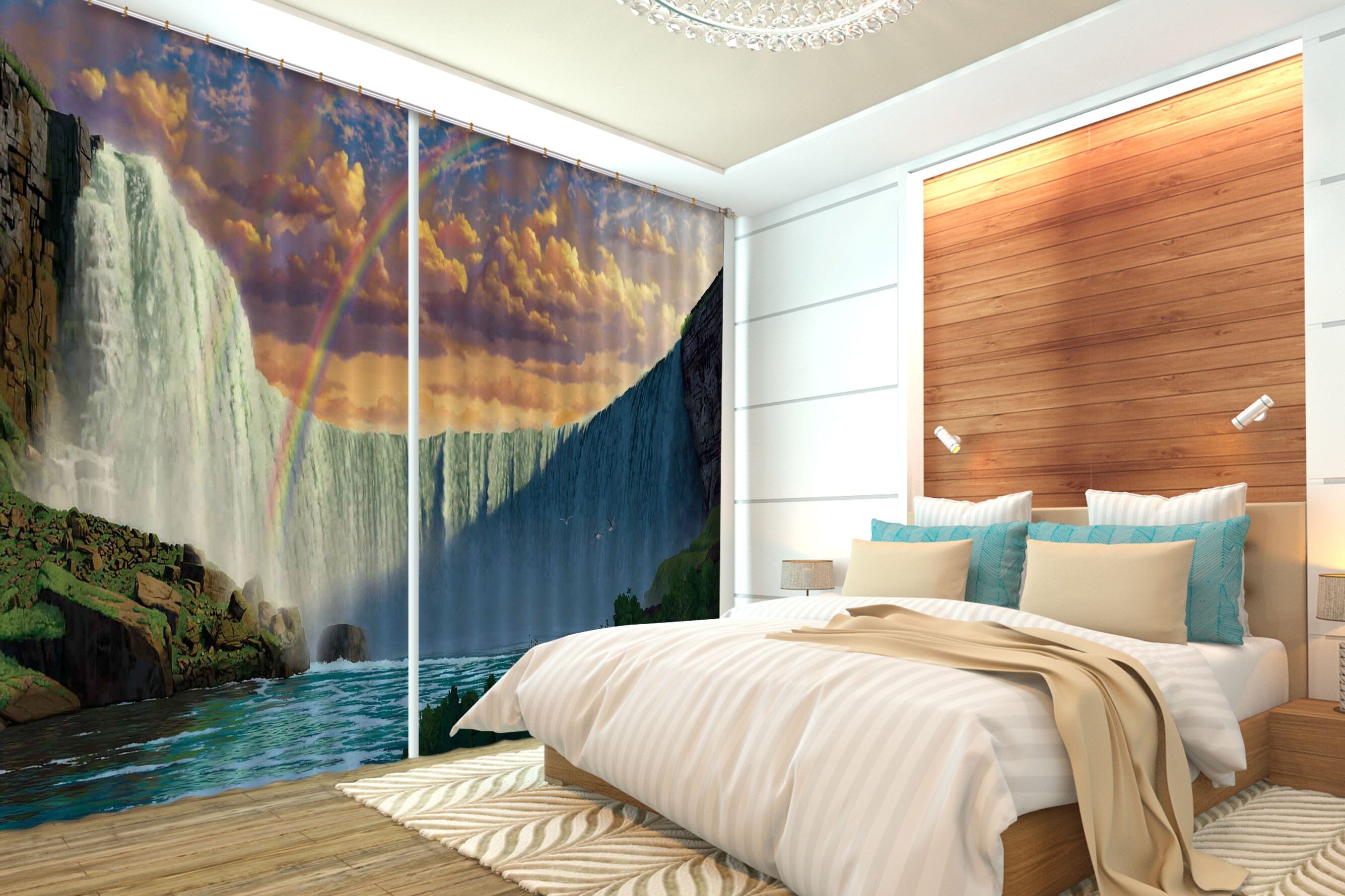 3D Niagara Falls 055 Vincent Hie Curtain Curtains Drapes Curtains AJ Creativity Home