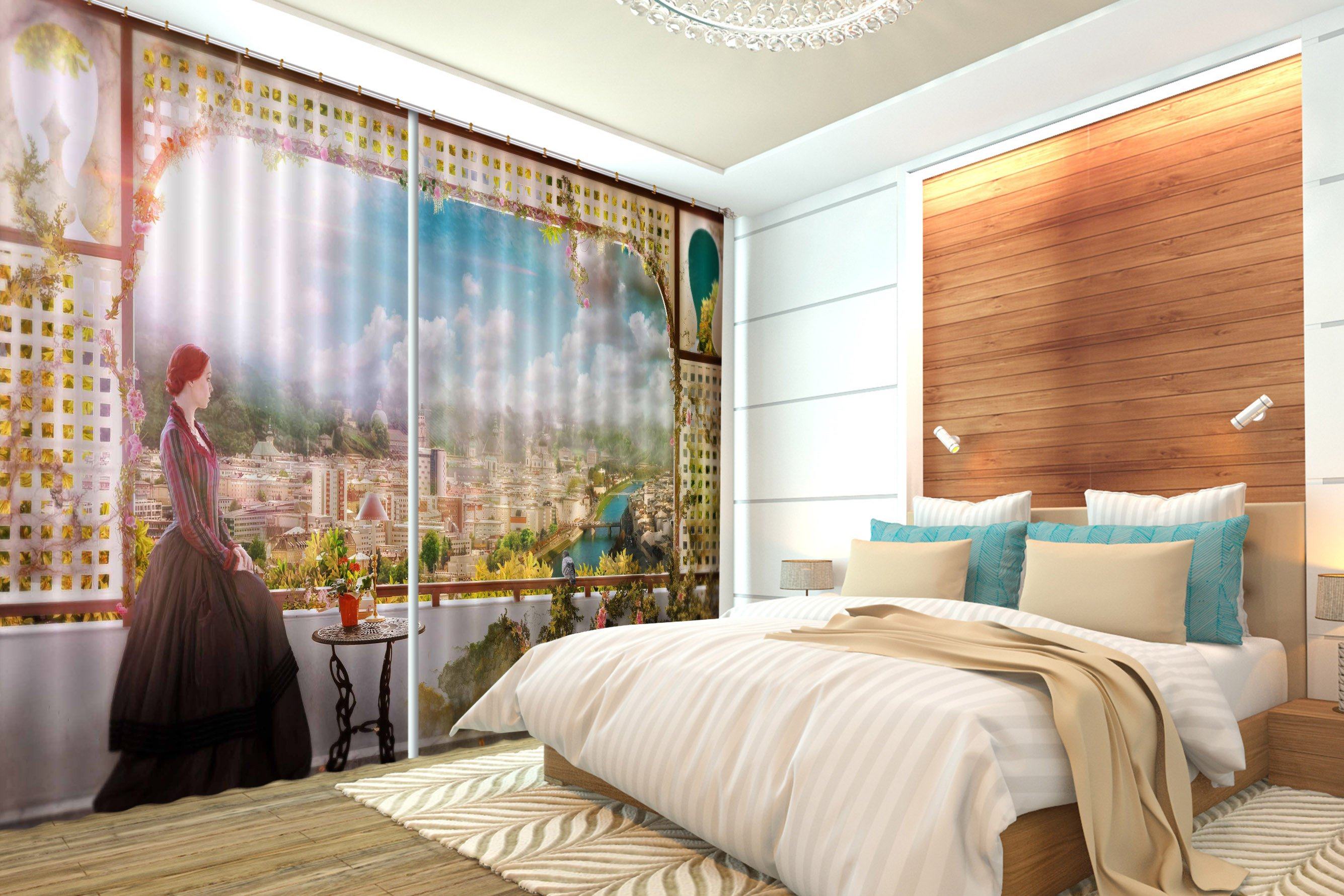 3D City Scenery 363 Curtains Drapes Wallpaper AJ Wallpaper