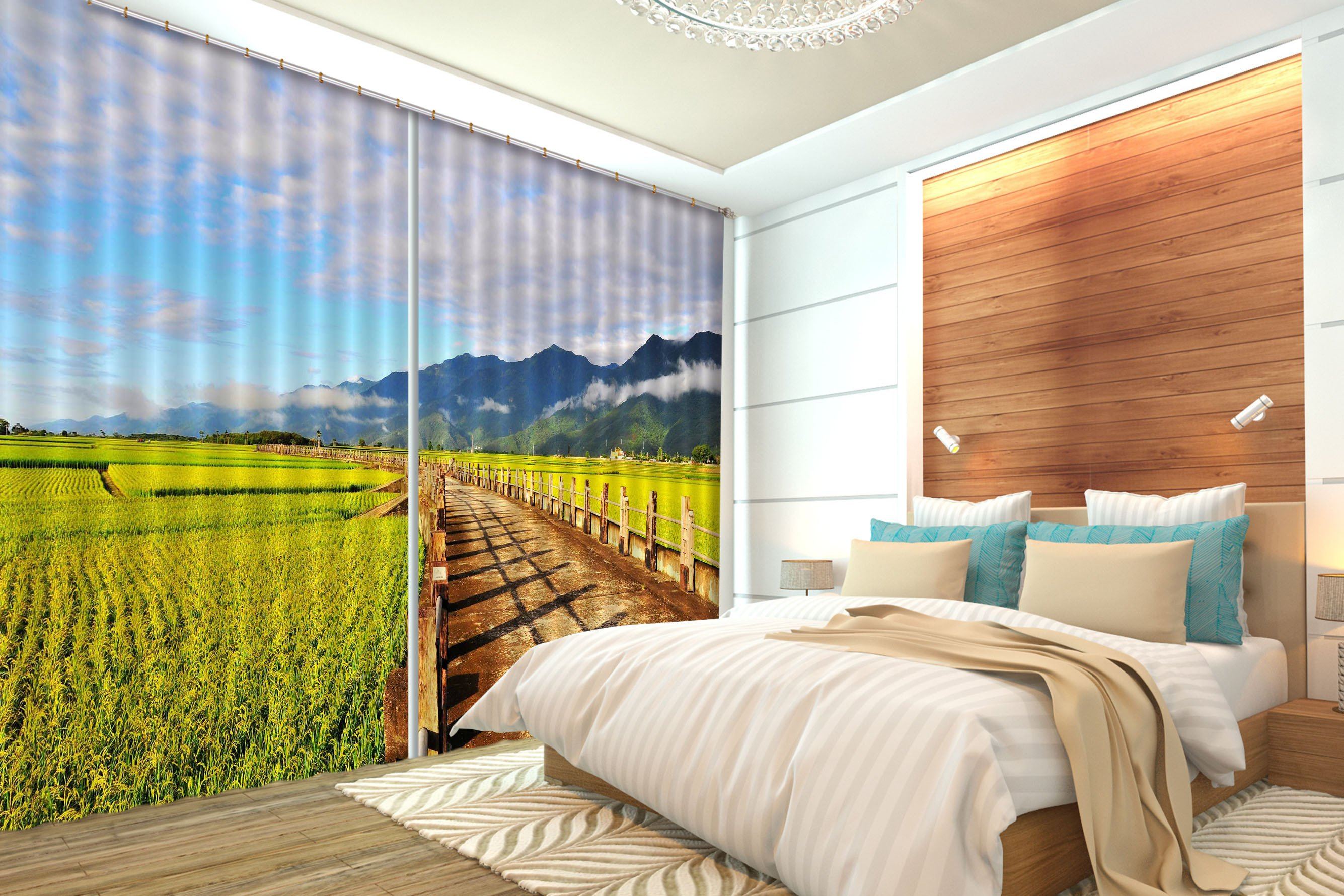 3D Farmland Scenery 2877 Curtains Drapes Wallpaper AJ Wallpaper