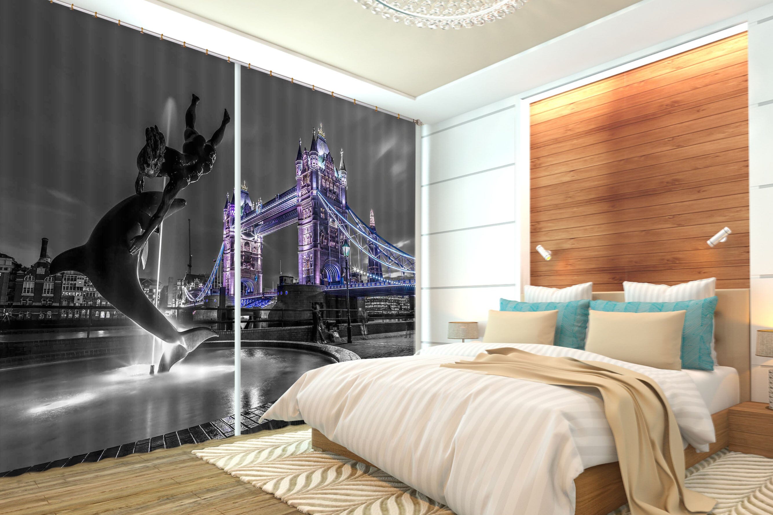 3D Light Bridge 216 Assaf Frank Curtain Curtains Drapes Curtains AJ Creativity Home