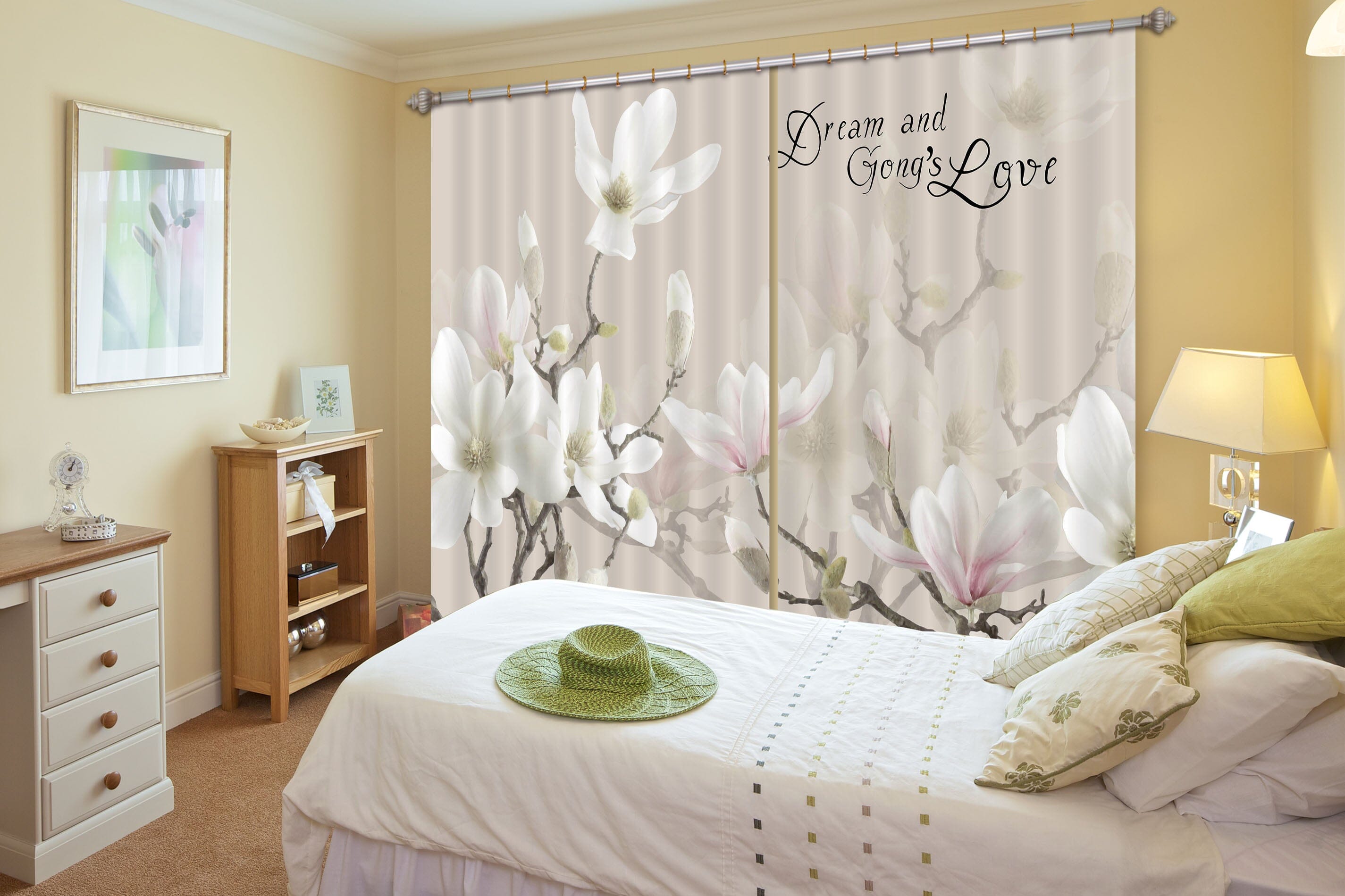 3D White Petals 135 Curtains Drapes Wallpaper AJ Wallpaper