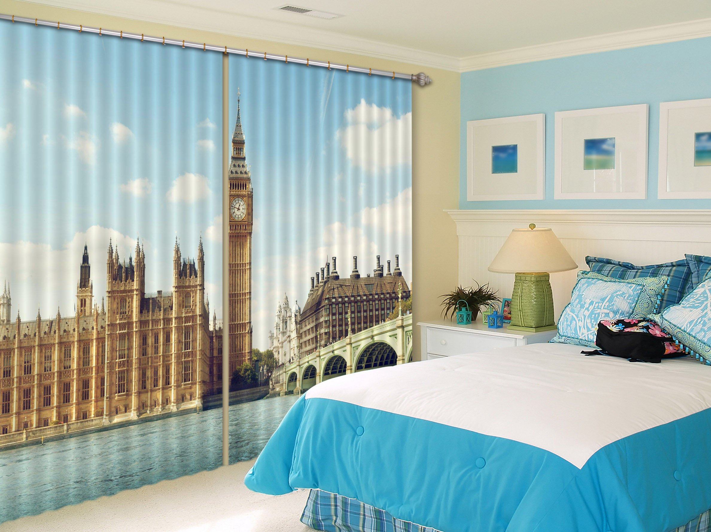 3D London Scenery 586 Curtains Drapes Wallpaper AJ Wallpaper