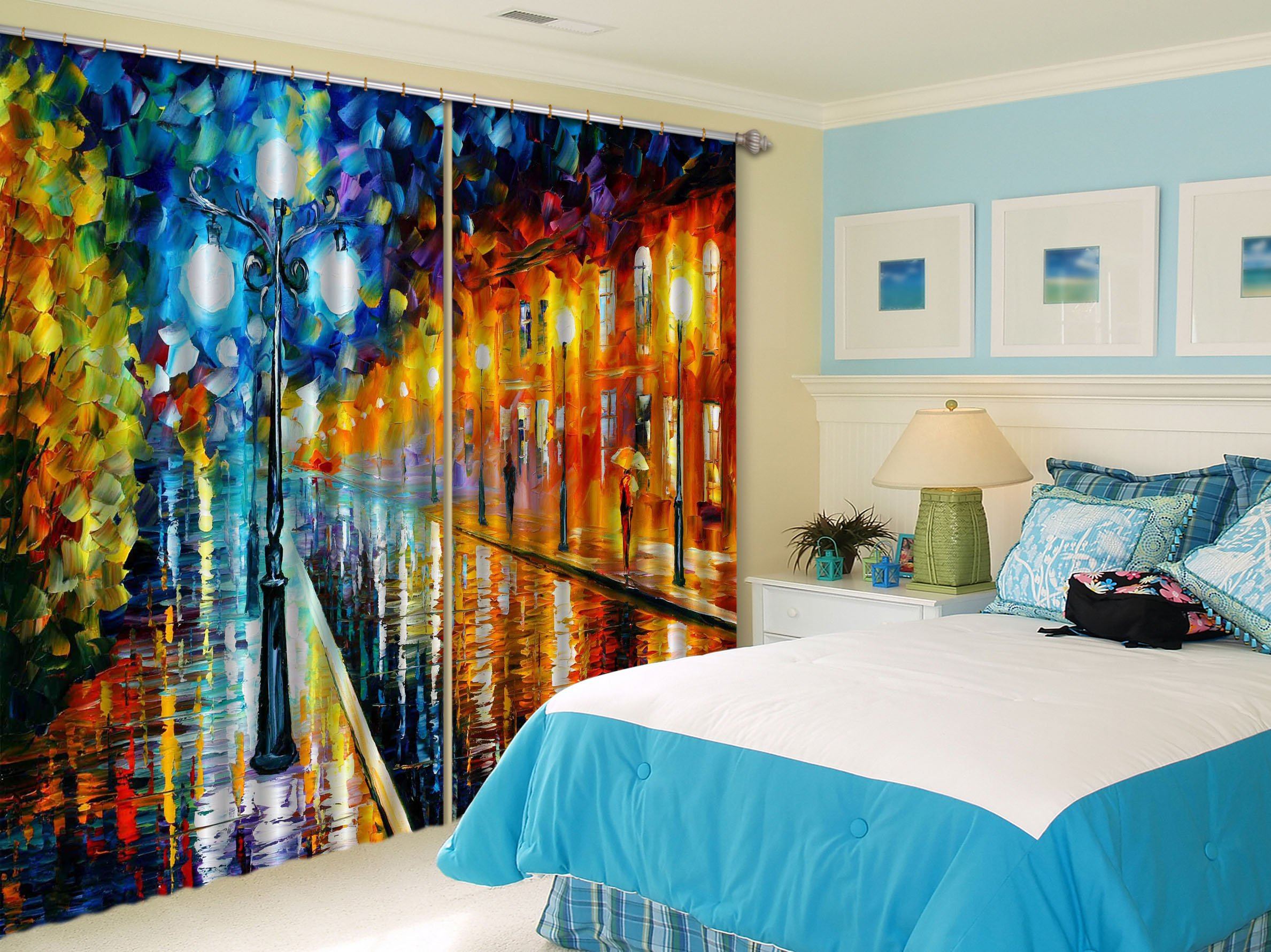 3D Street Oil Painting 2278 Curtains Drapes Wallpaper AJ Wallpaper
