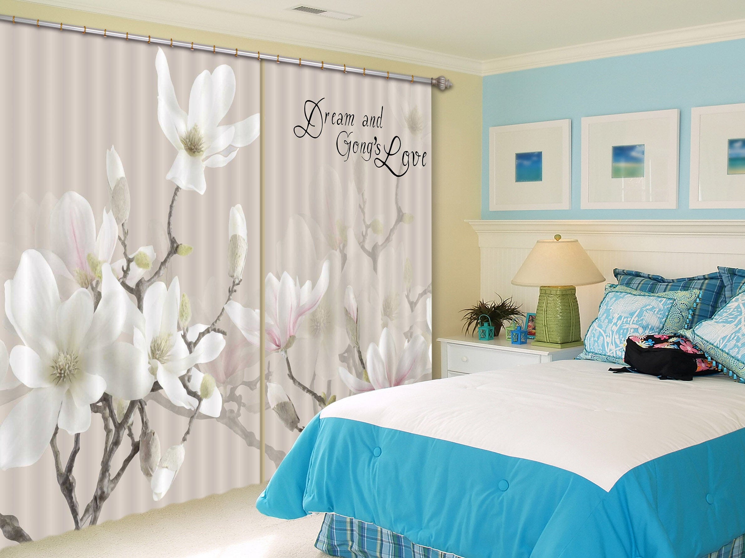 3D White Petals 135 Curtains Drapes Wallpaper AJ Wallpaper