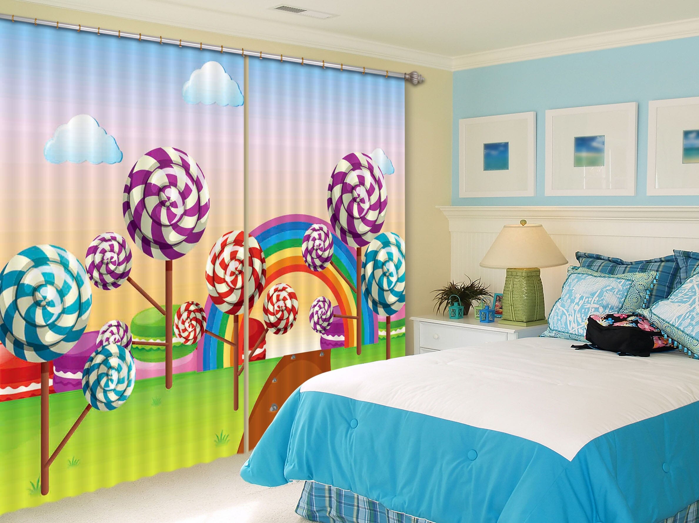 3D Lollipop Kingdom 720 Curtains Drapes Wallpaper AJ Wallpaper