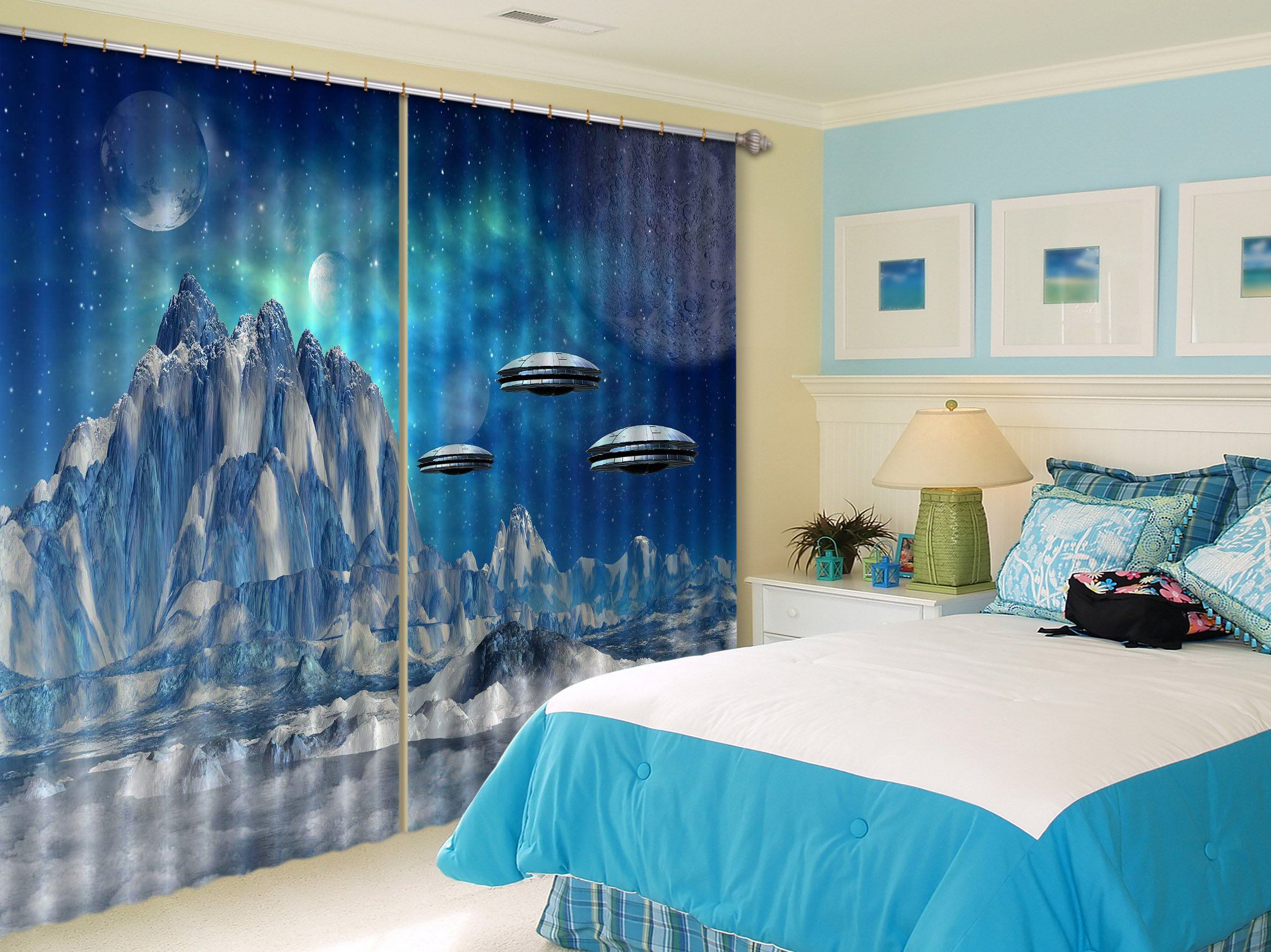 3D Outer Space Scenery 2440 Curtains Drapes Wallpaper AJ Wallpaper
