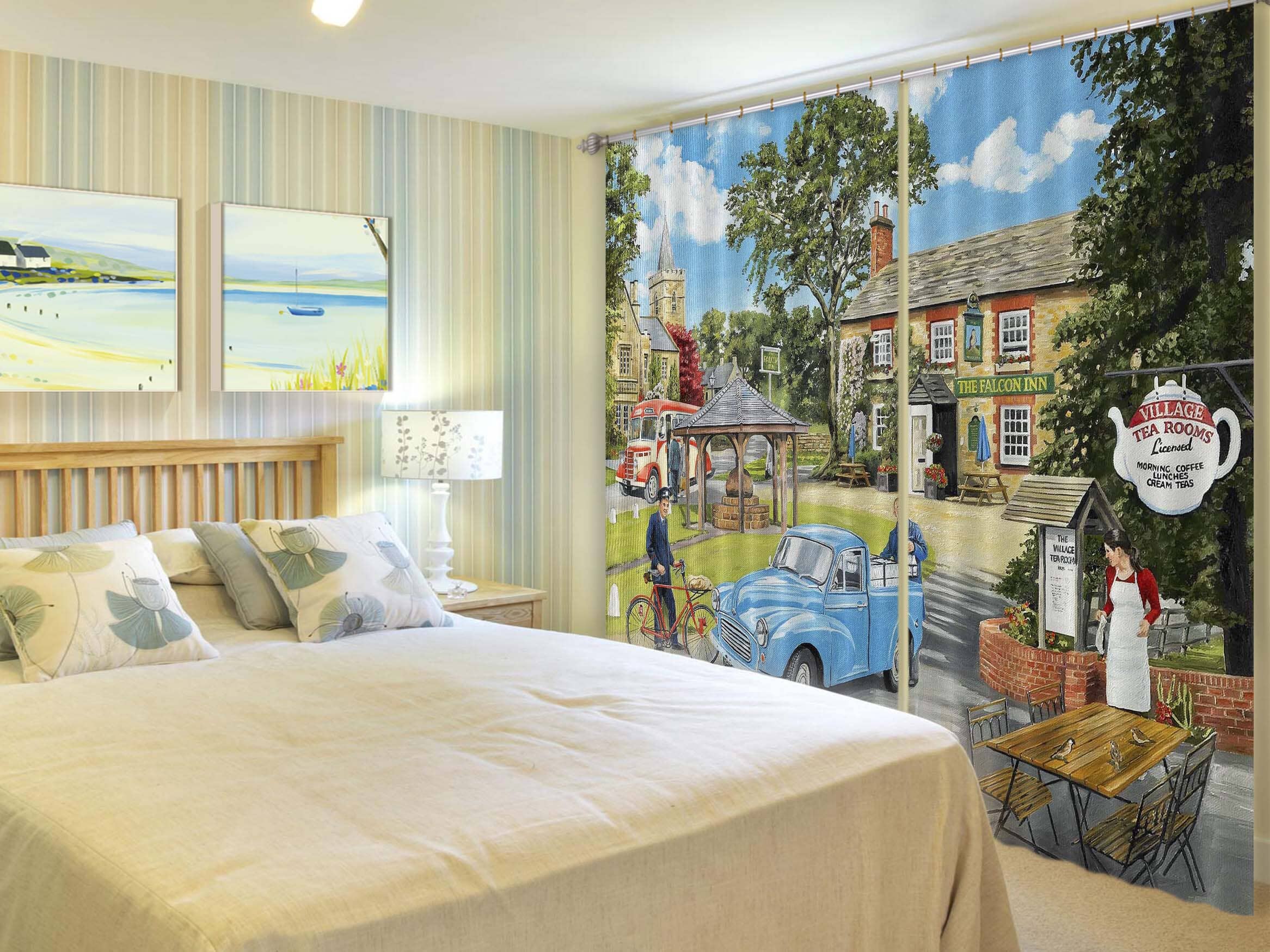 3D The Village Tearooms 116 Trevor Mitchell Curtain Curtains Drapess Curtains AJ Creativity Home