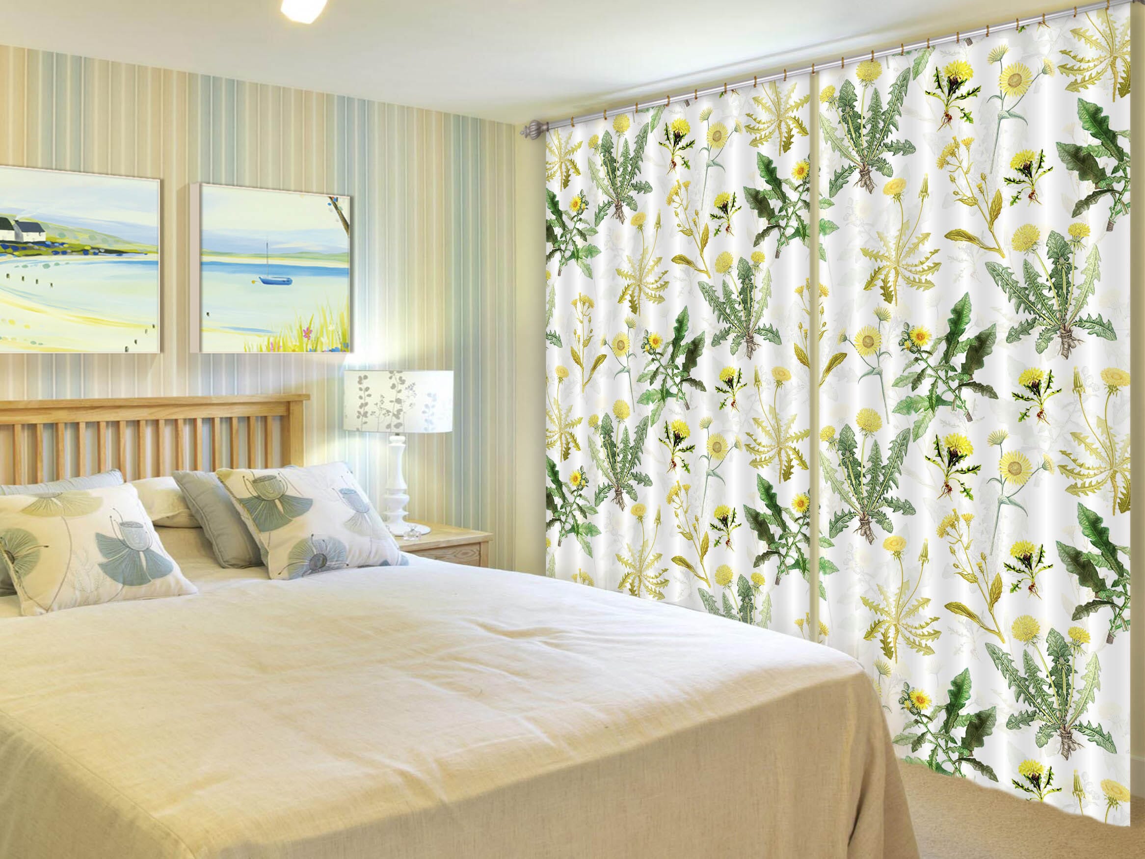 3D Chrysanthemum Growth 266 Uta Naumann Curtain Curtains Drapes Curtains AJ Creativity Home