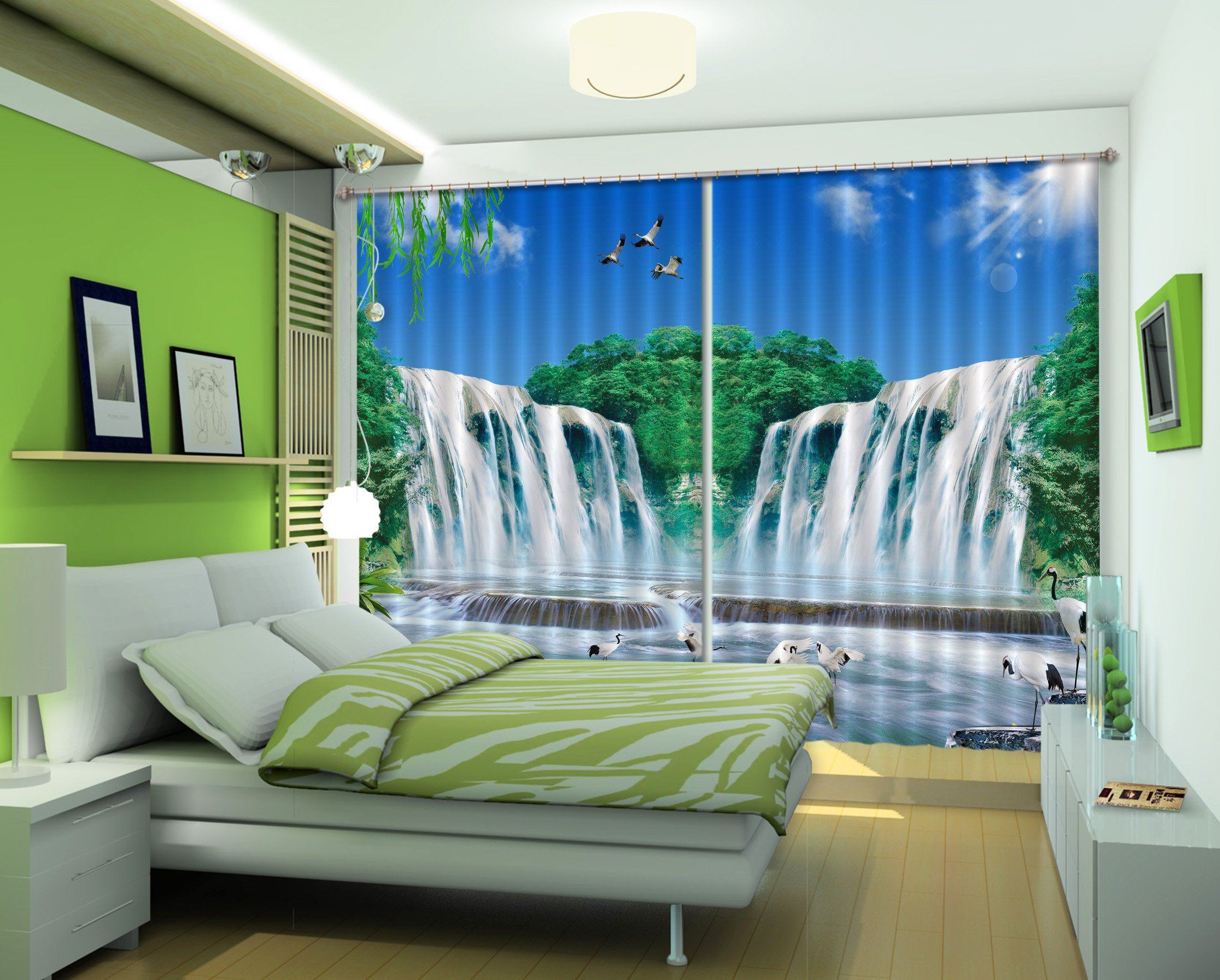 3D Waterfalls 178 Curtains Drapes Wallpaper AJ Wallpaper