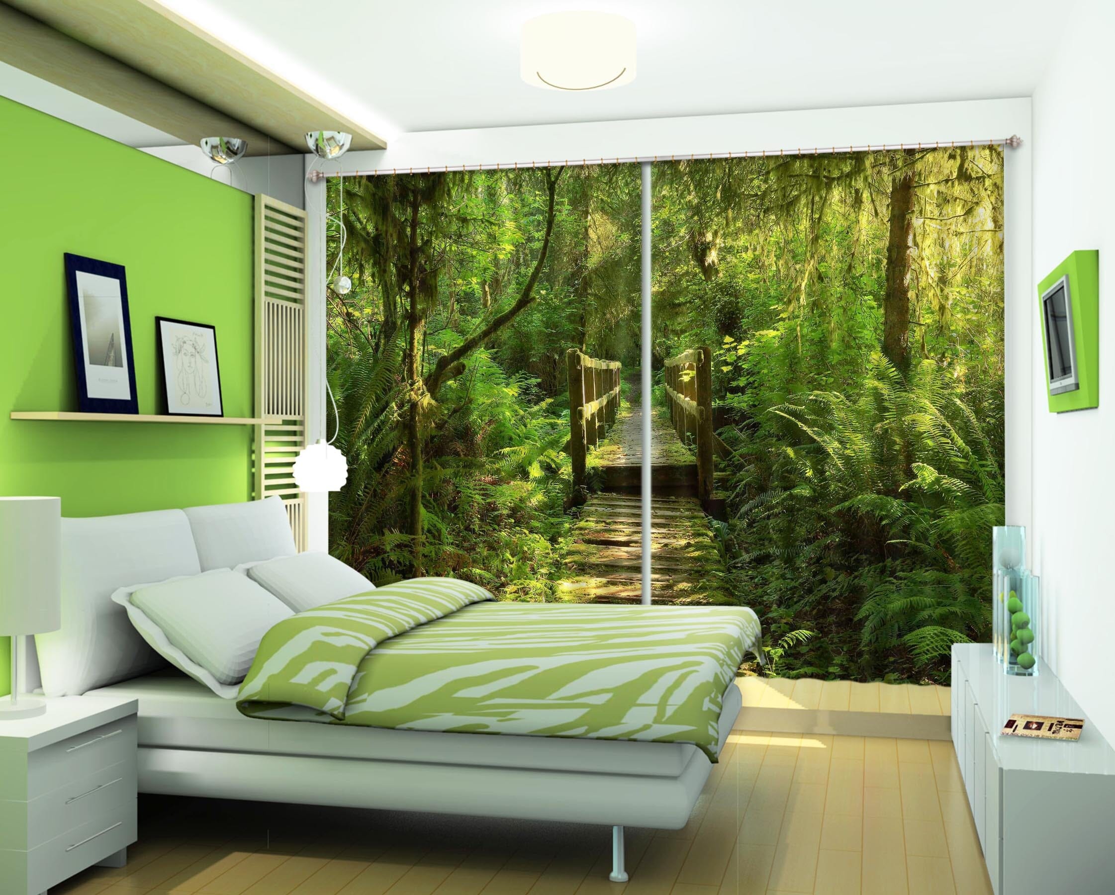 3D Tranquil Valley 078 Kathy Barefield Curtain Curtains Drapes Curtains AJ Creativity Home