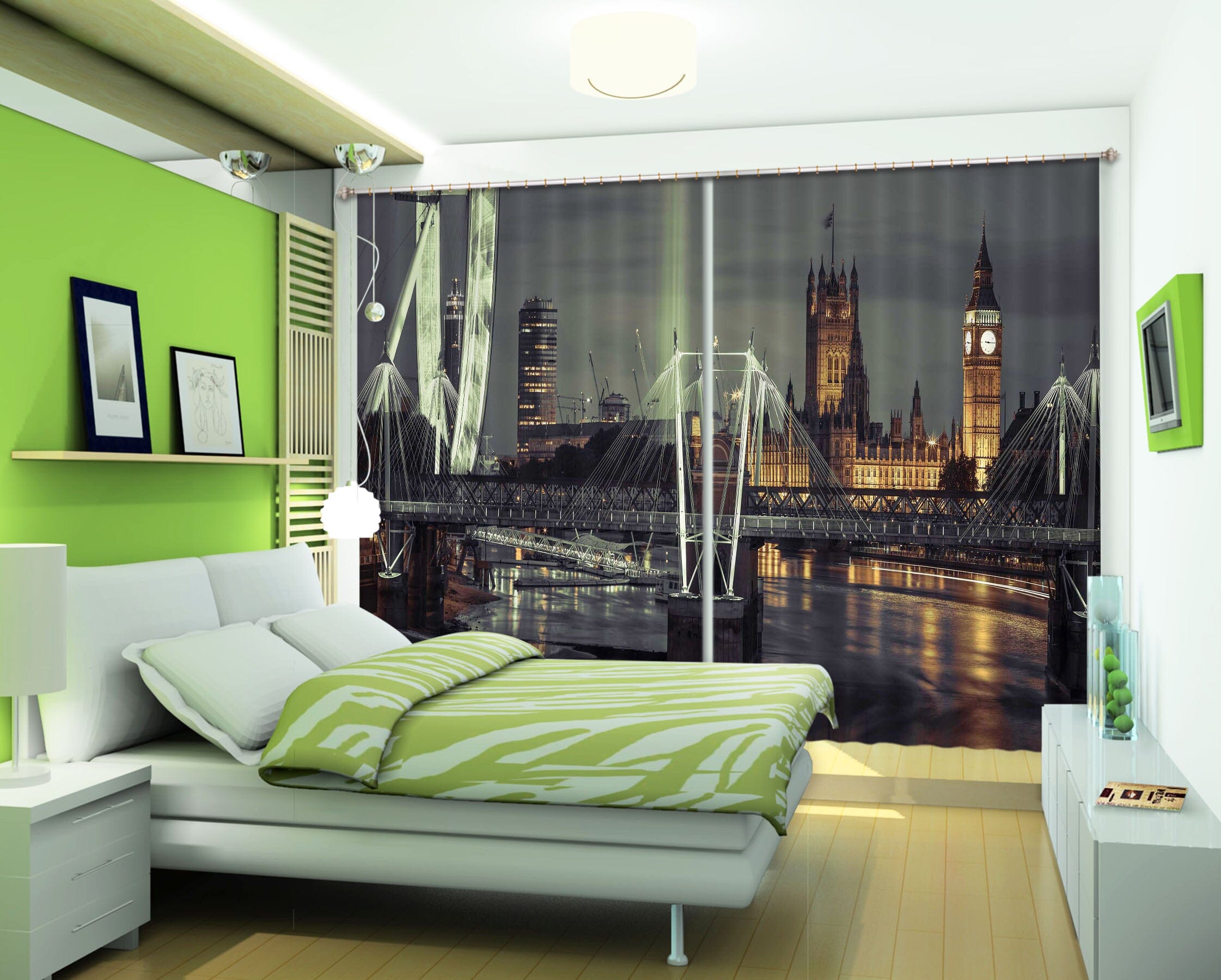 3D Night Lights 227 Assaf Frank Curtain Curtains Drapes Curtains AJ Creativity Home