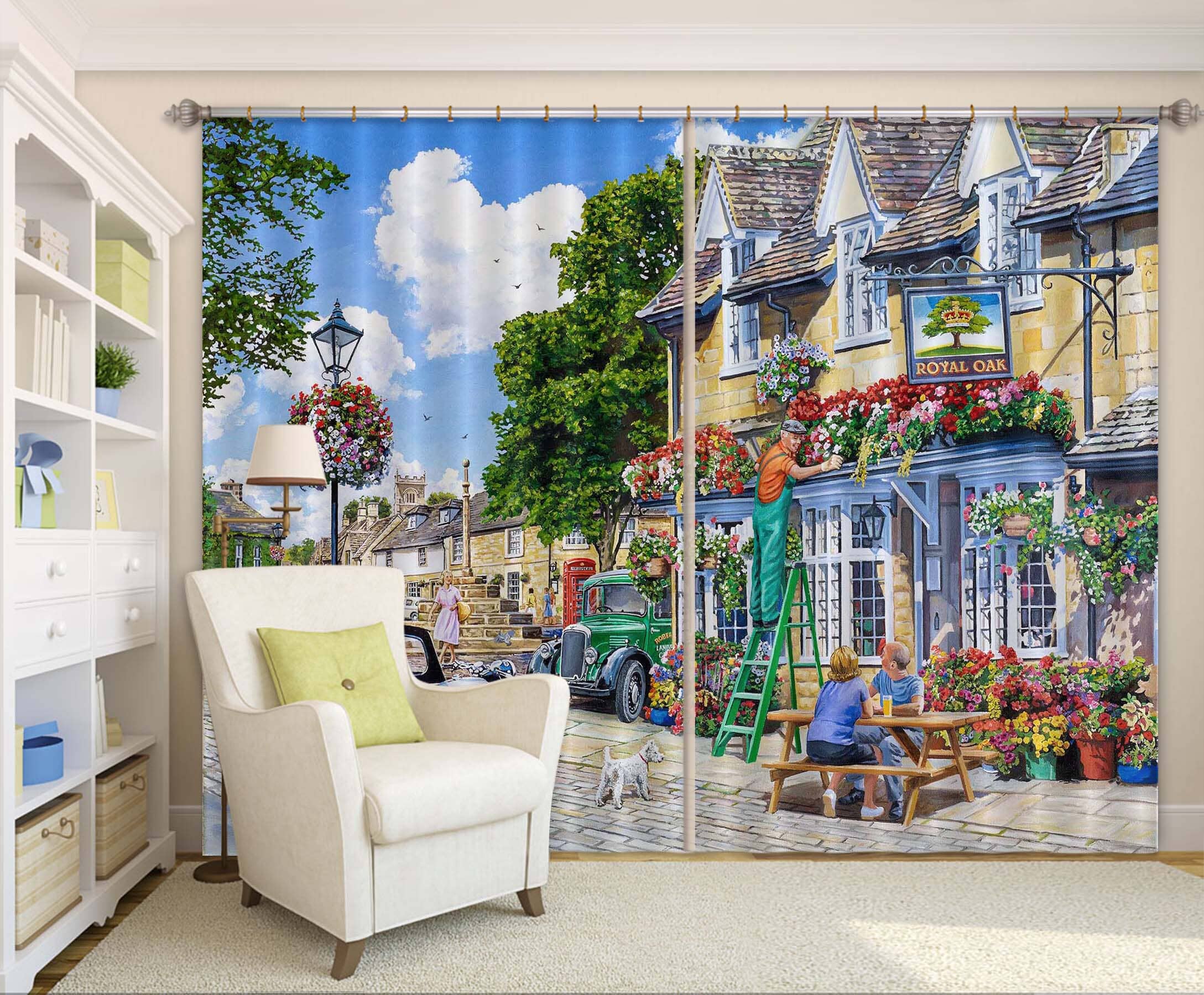 3D The Royal Oak 107 Trevor Mitchell Curtain Curtains Drapes Curtains AJ Creativity Home