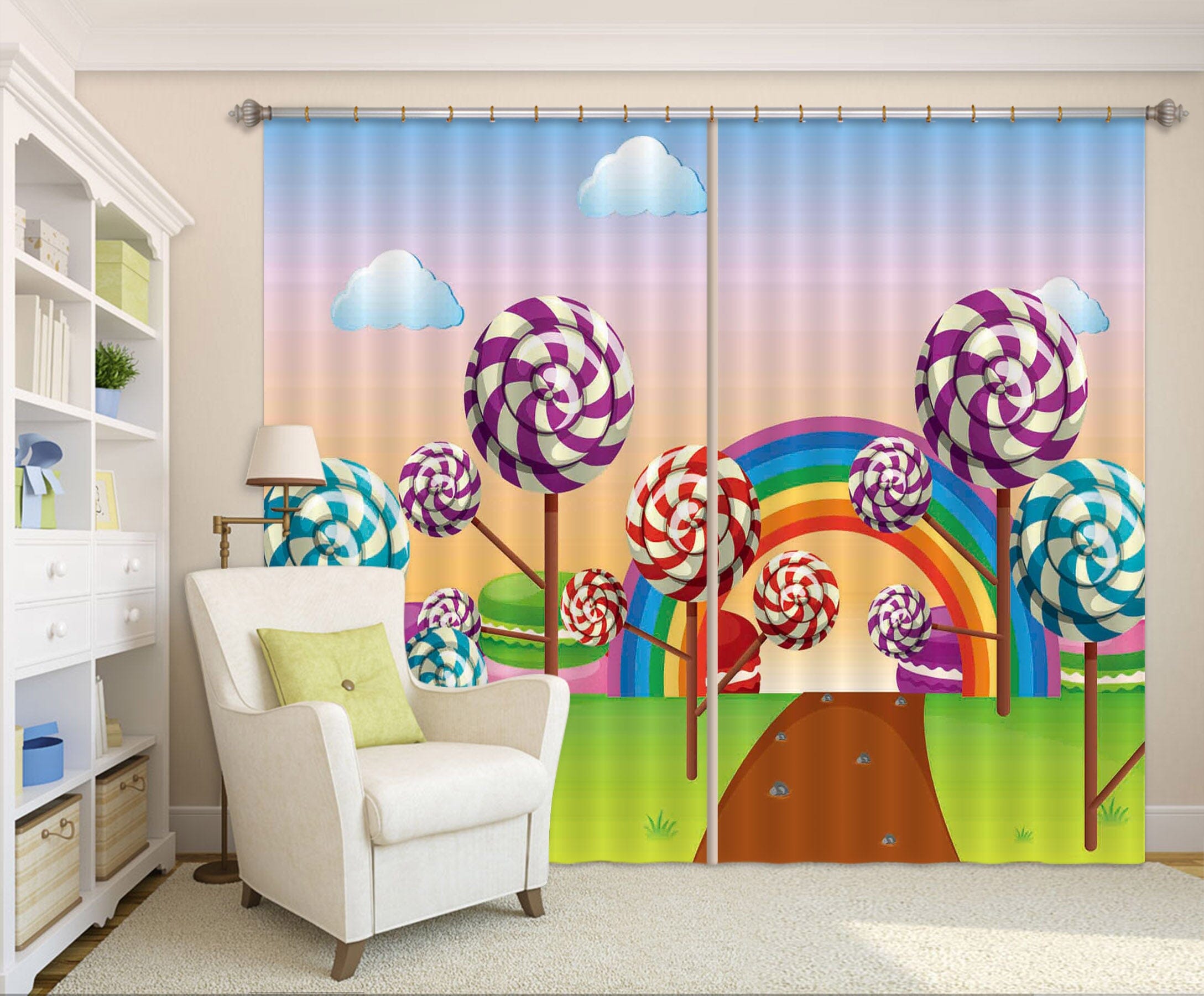 3D Lollipop Kingdom 720 Curtains Drapes Wallpaper AJ Wallpaper